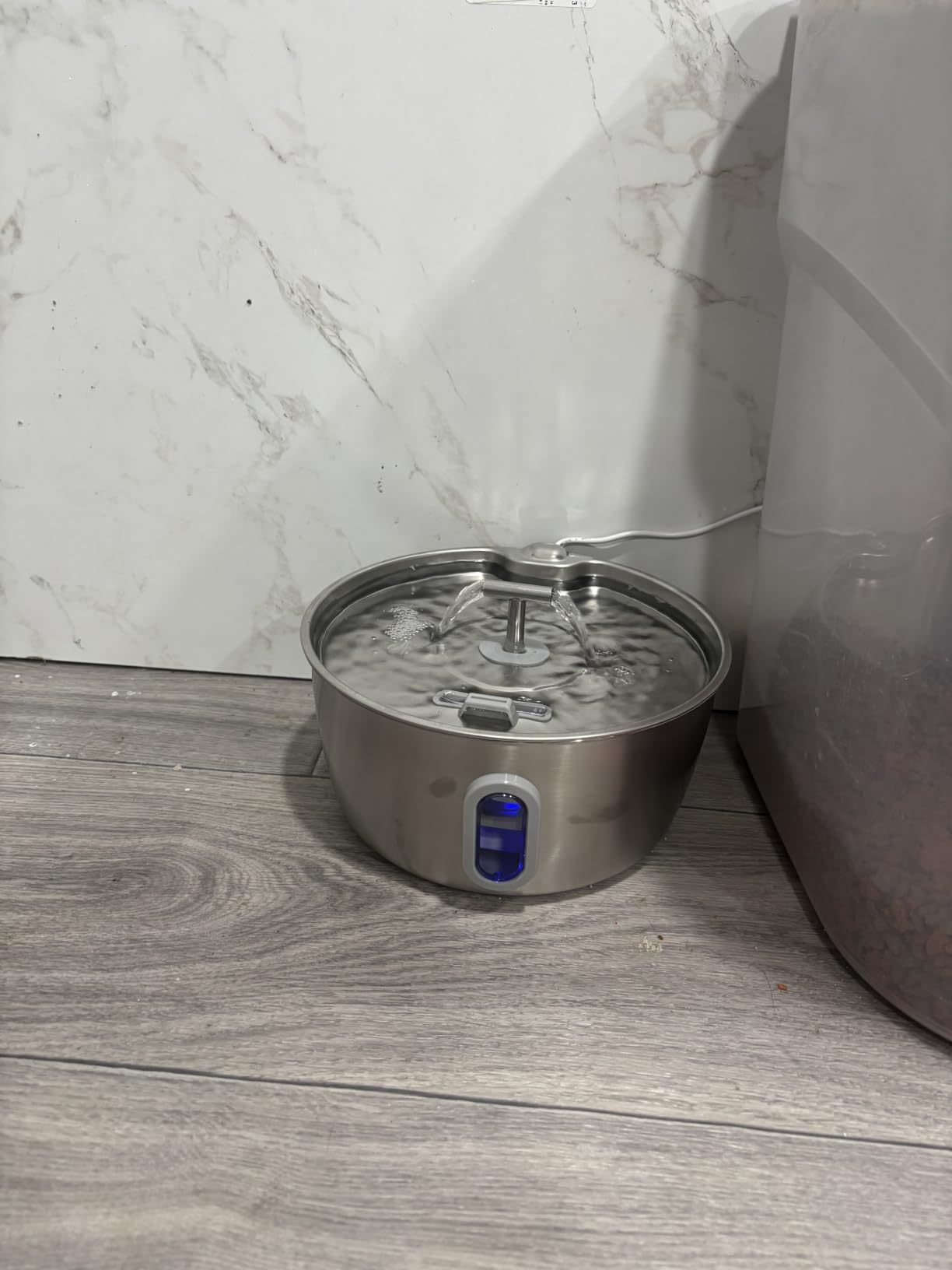 Stainless Steel Cat Water Fountain - 3.2L/108oz Cat Fountain for Drinking, Quiet Pet Water Fountain for Cats Indoor, Automatic Pet Water Bowl Dispenser for Kitty & Small Dog (4 Filters) customer photo 2