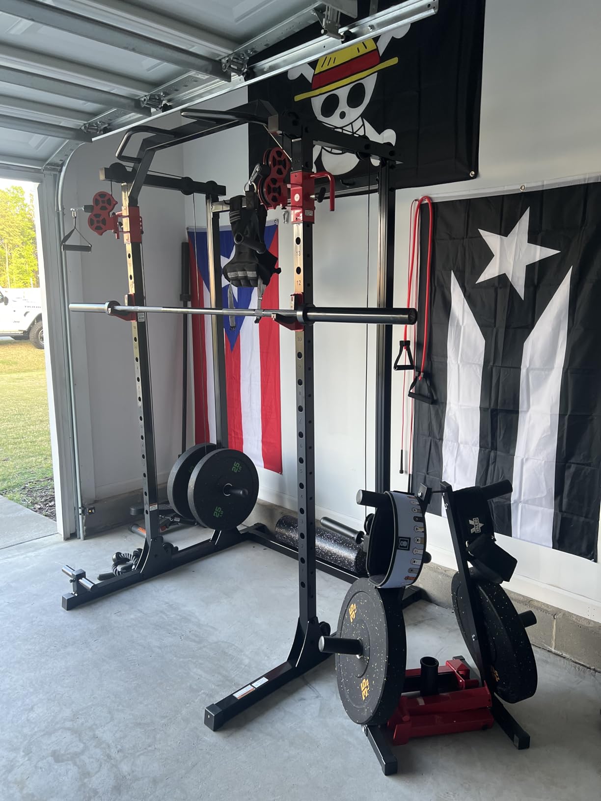 PAPABABE 7ft Barbell 45lb Olympic Barbell 1000/1500lbs Capacity Home Gym | 7ft 45lb 2
