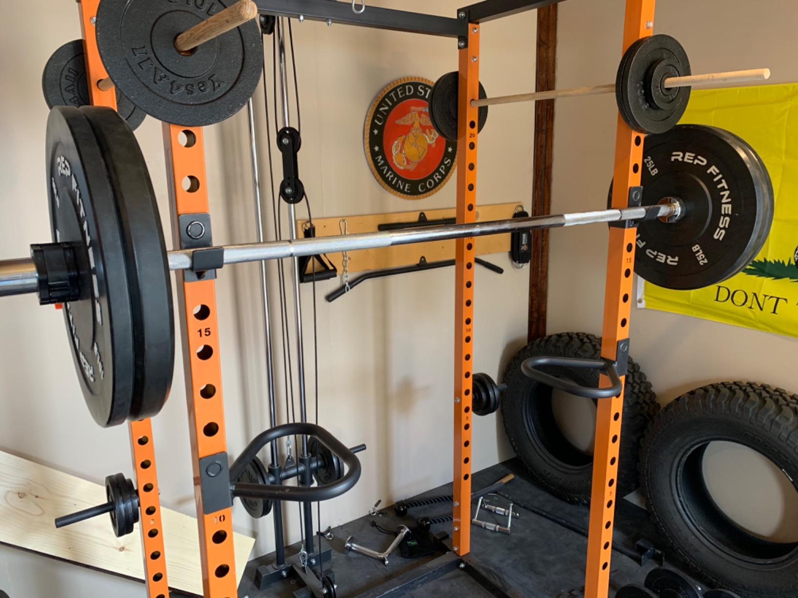 PAPABABE 7ft Barbell 45lb Olympic Barbell 1000/1500lbs Capacity Home Gym | 7ft 45lb 2