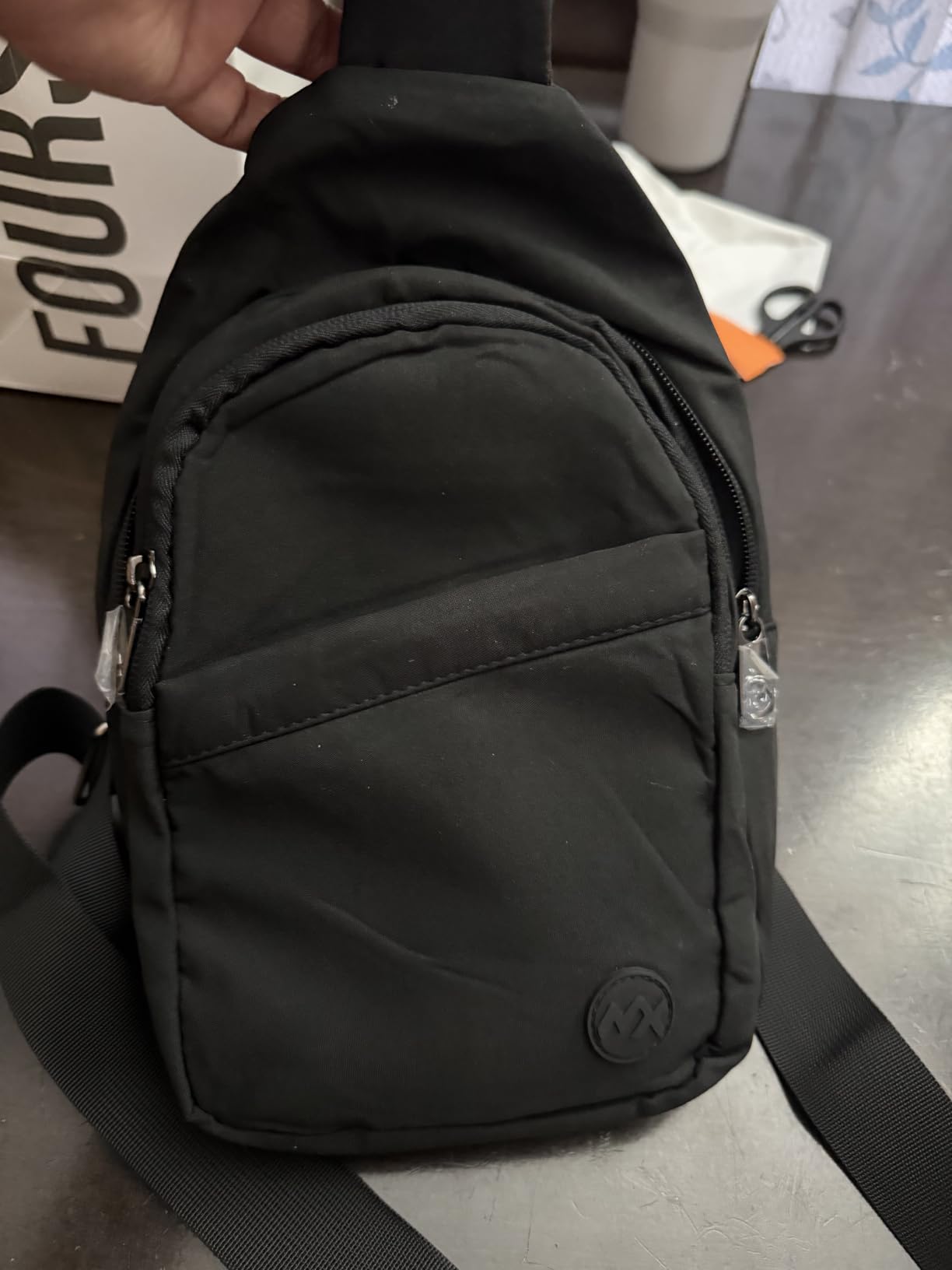 MAXTOP Crossbody Bags for Women Men Lightweight Sling Bag Fanny Packs for Travel Casual Outdoors Gifts for Family Black customer photo 2