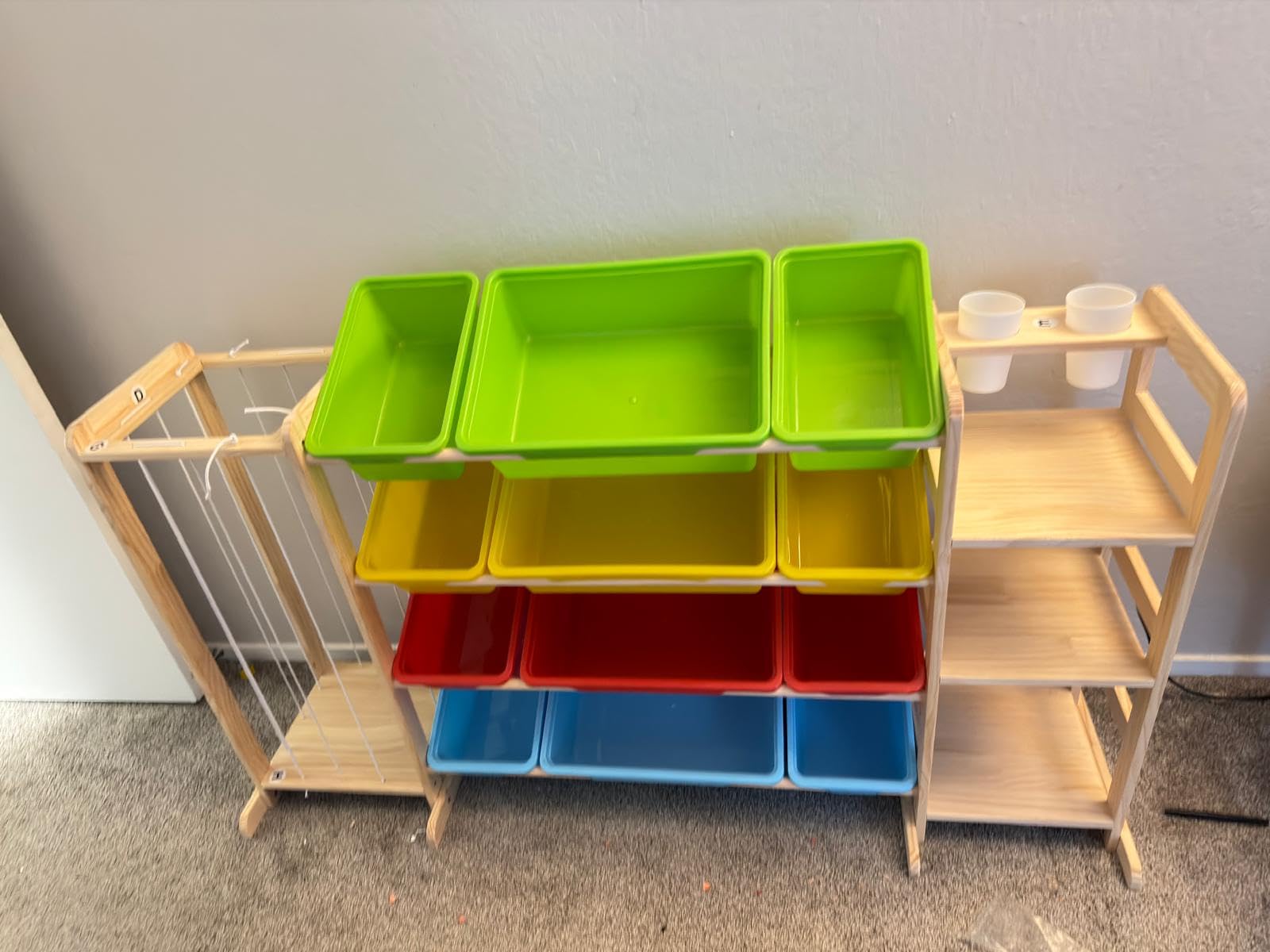 Toy Storage Organizer with Bookshelf and Stuffed Animal Storage - Kids Playroom Organization with Shelves and 12 Toy Bins - Toddler Living Room Toy Box for Lego - Nursery Bedroom Decor Essential customer photo 2