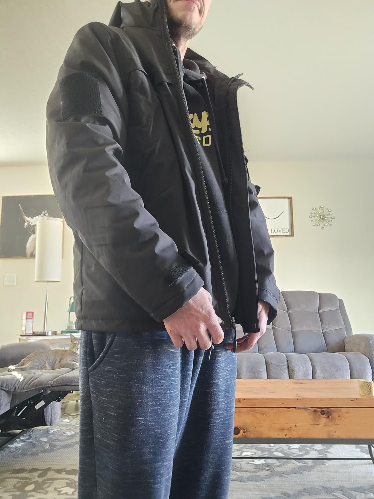 Graphene Heated Jackets for Men with Fleece Lining 20000mAh Battery customer photo 1