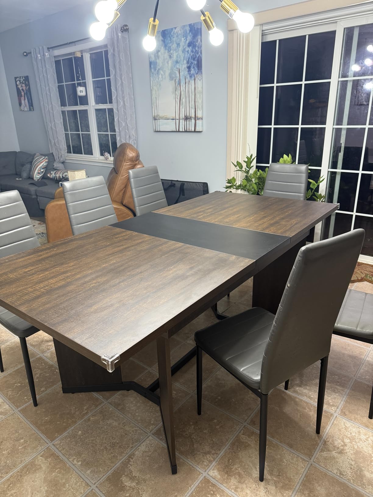 86 in Extendable Dining Table for 6 8 10 People, 59