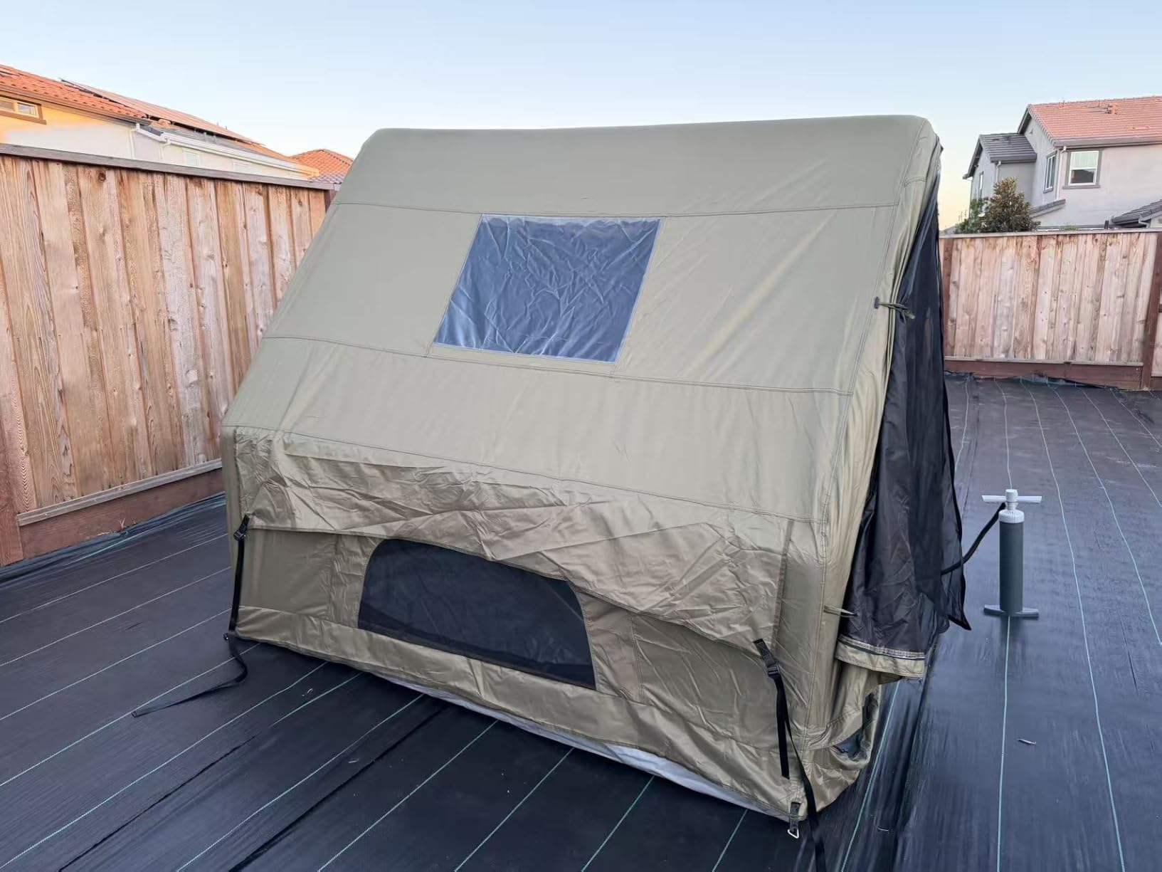 NANJEEN Large Luxury Inflatable Camping Tent, Wind & Rain Resistant, 12sqm Interior, 2-10 Person Shelter, 8 Minutes Fast Setup with Hand Pump, All-Season Ready, Dual Doors, Mosquito-Proof Mesh Windows customer photo 1