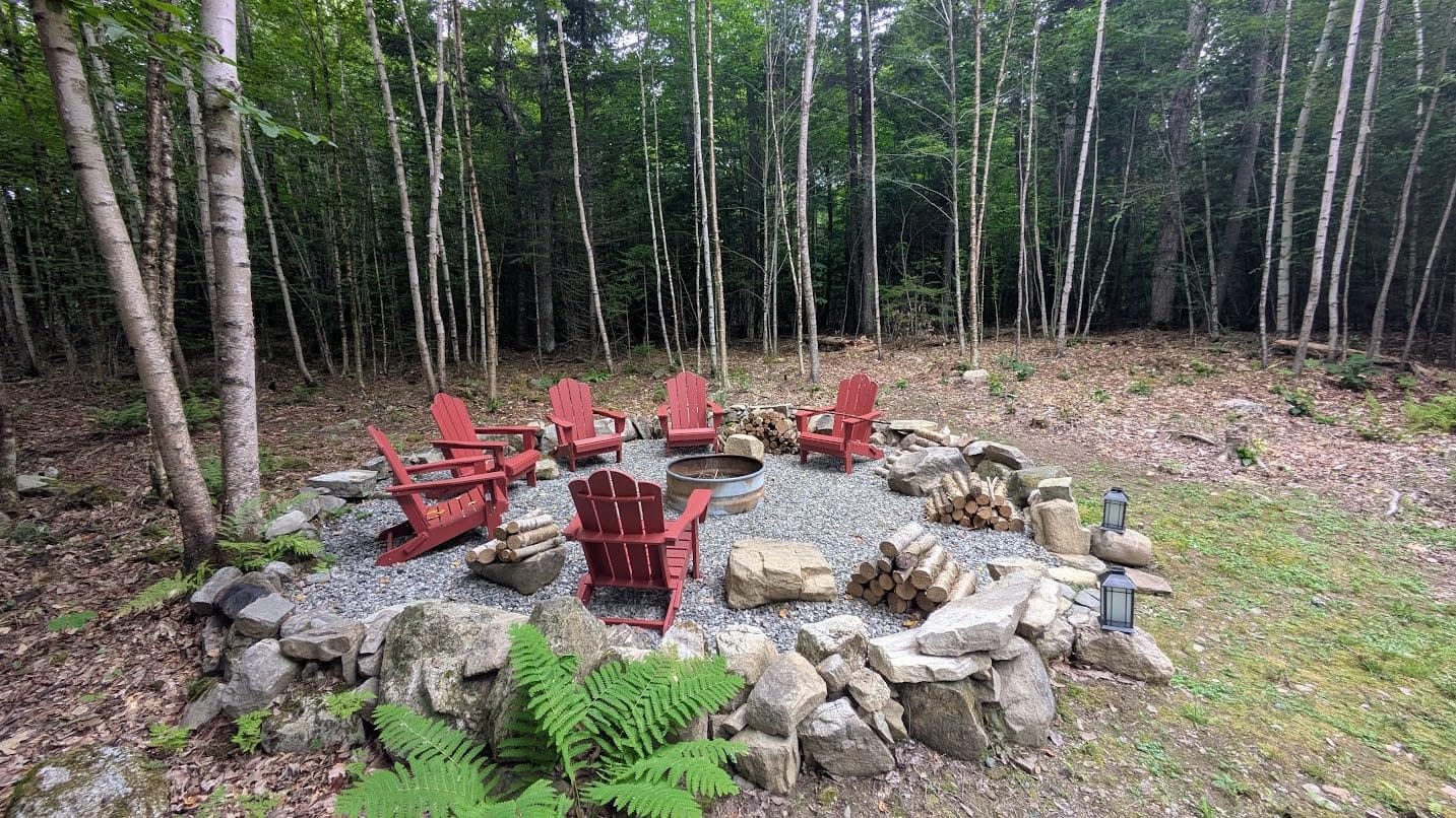 KINGYES Folding Adirondack Chair Set of 2 with Cup Holder, Navy | HDPE All-Weather Patio Chairs, Wooden Textured Lawn Chair for Poolside, Backyard, Deck, Fire Pit customer photo 1