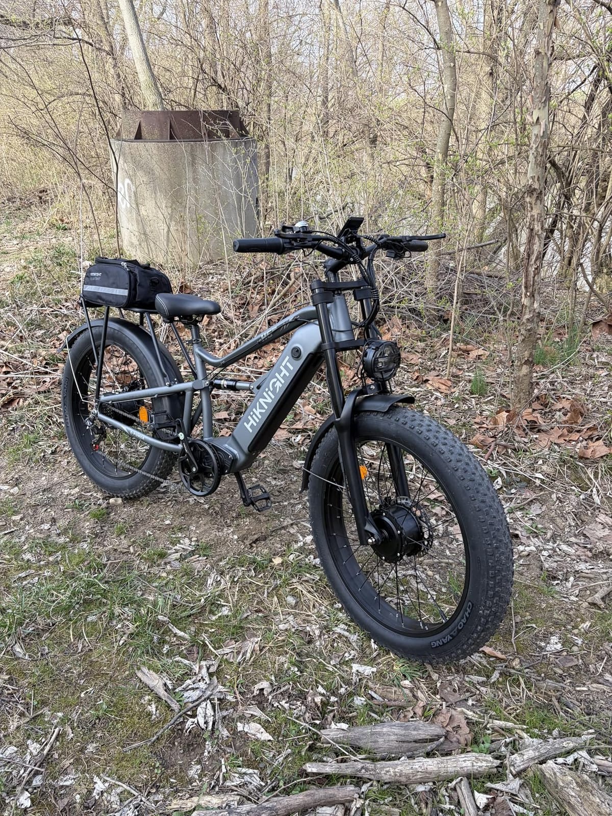 5000W Peak Dual Motor Electric Bike for Adults, 60V 32Ah E-Bike with 45 MPH Max Speed, Full Suspension & Hydraulic Disc Brakes, 26
