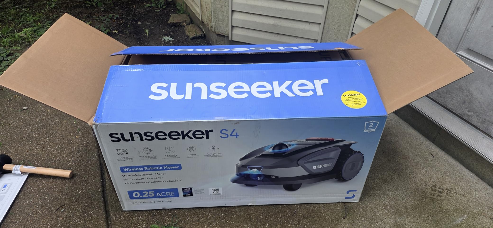 Sunseeker X5 AWD Robot Lawn Mower, RTK, Vision AI, 0.5 Acre, Wire-Free | Dependable AWD mowing for homeowners with medium to large everyday yards, slopes and uneven ground. customer photo 2