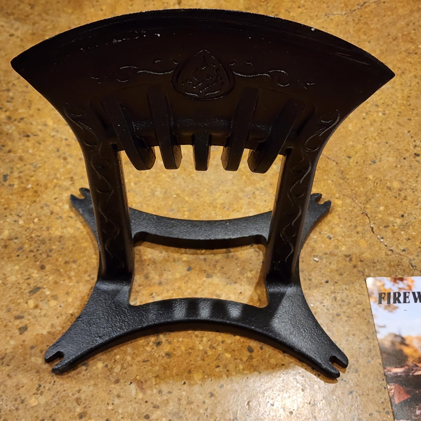 Cast Iron Kindling Splitter with 3Lbs Sledge Hammer, Medium-Sized | One-piece molding cast iron Manual Log splitter. Firewood splitting tool for outdoor, camping, and fireplace. customer photo 2