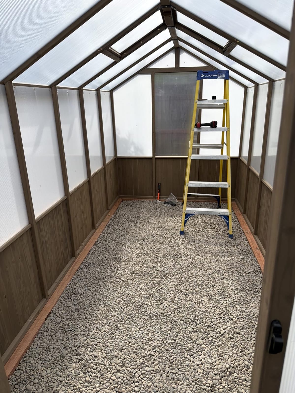 BlueWish 8x12 FT Greenhouse for Outdoors, Wood Green House with Cedar Frame & 6MM Thick Polycarbonate Panel, Walk in Greenhouse with Adjustable Vents for Outdoor, Patio, Garden, Backyard customer photo 2