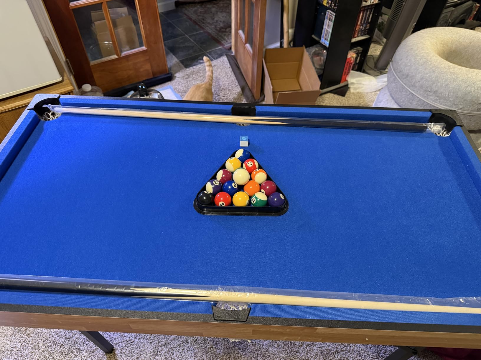 6 in 1 Multi Game Table Folding Pool Table, Billiard, Hockey, Table Tennis, Bowling, Shuffle Board and Tic Tac Toe with All Accessories customer photo 1