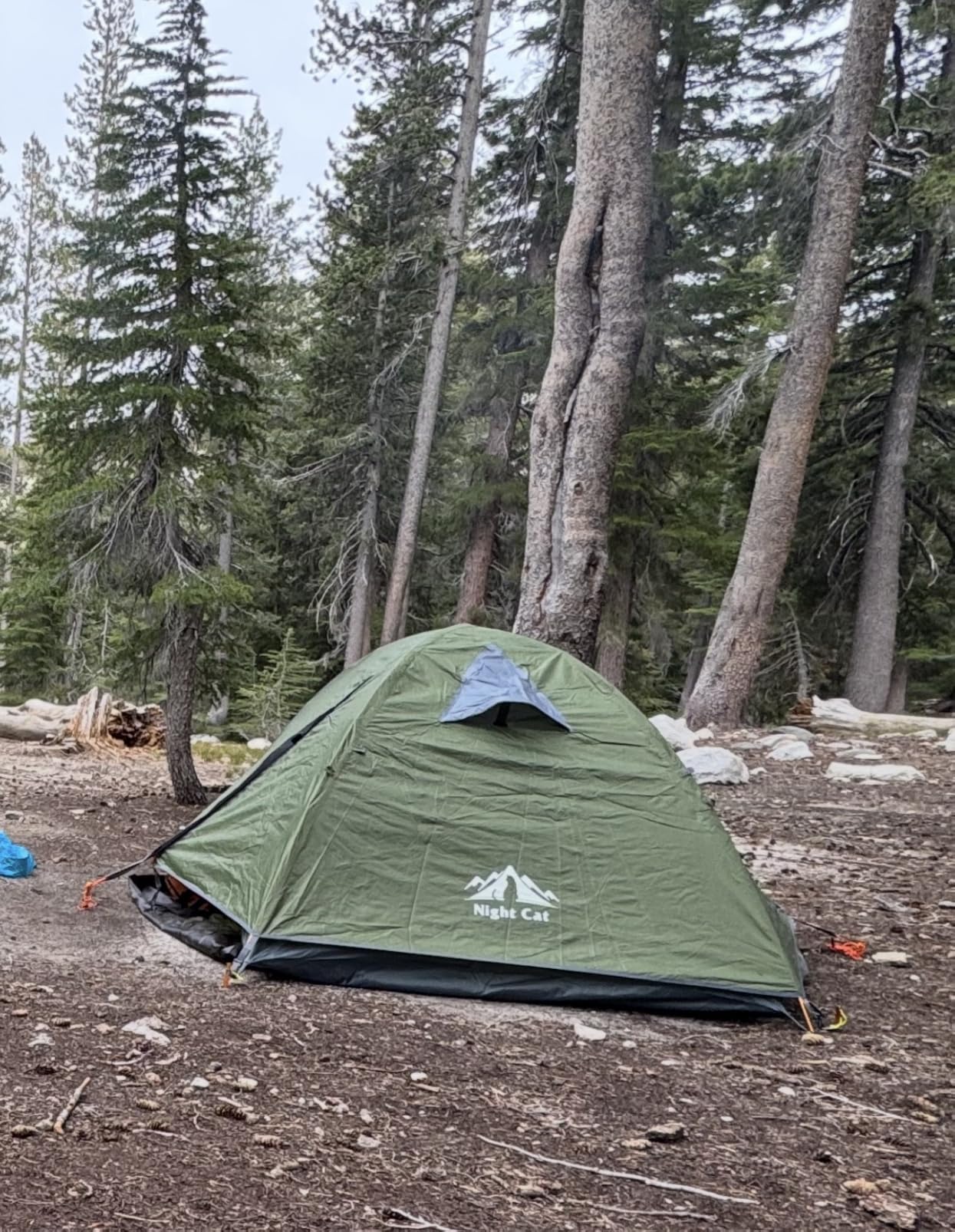 Night Cat 2-Persons Backpacking Tent: Waterproof Lightweight Camping Tent for Two People Hiking Outdoor Mountain with Aluminum Poles and Rainfly Green customer photo 1