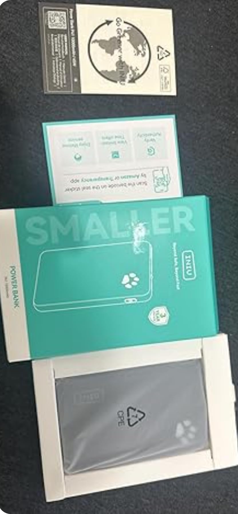 INIU 10000mAh 45W Fast Charging Portable Charger, Smaller Travel Power Bank | Flight-Safe, Detachable USB C Cable, Travel Essential, External Battery Phone Pack for iPhone 17 Samsung S26 iPad etc, Beige customer photo 2