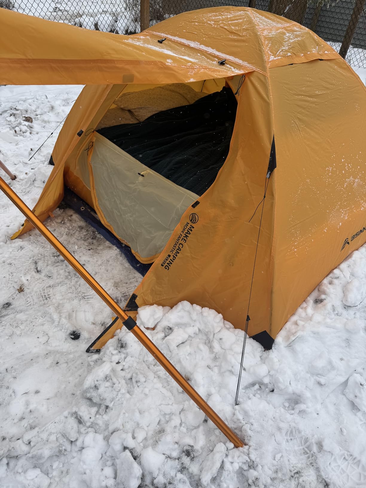 BISINNA 4 Season Tent for Backpacking Winter Tents 2 Person Lightweight Cold Weather Tents Waterproof Double Layer All Season Tent Aluminum Alloy Poles Easy Set Up for Camping, Hiking, Outdoor customer photo 2