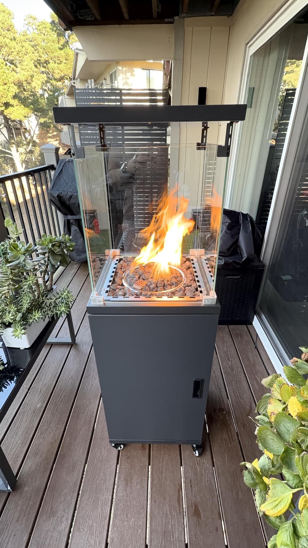 Pamapic Patio heater, 50,000 BTU Propane Outdoor Heater with Round Table, Premium 304 Stainless Steel Burner, Triple Protection System,2 in 1 Patio Heater for Outdoor Use, Residential & Commercial Use customer photo 2