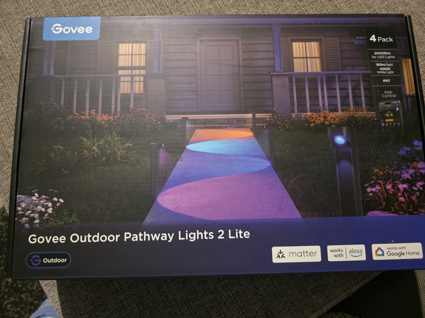 Govee Outdoor Pathway Lights 2 Lite, 8 Pack, 190 Lumens, IP67 Waterproof | 16 Million Colors, 60+ Scene Modes, for Path, Landscape Lighting, Outdoor, Compatible with Alexa, Google Assistant, Matter customer photo 1
