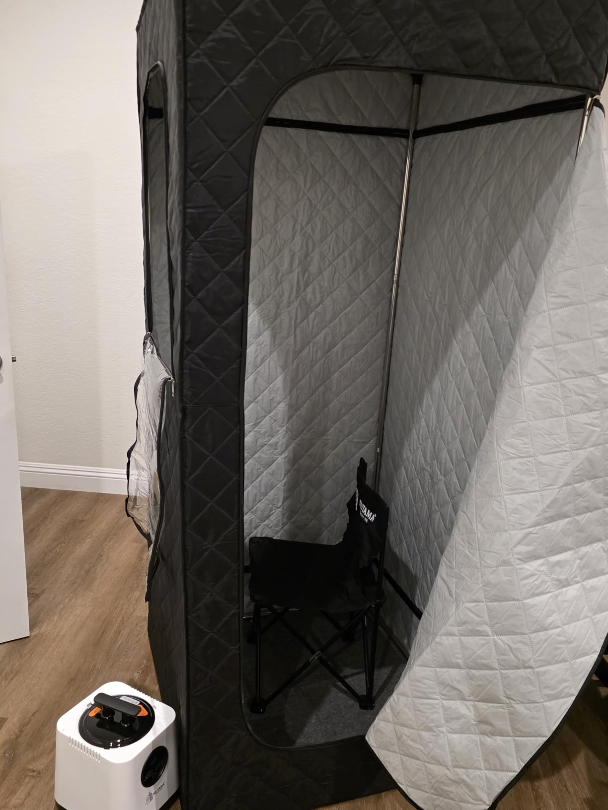 Portable Infrared Sauna Box for Home, 3L 1400W Steam Sauna Tent | Portable Sauna, Personal Sauna Pod, 660nm Red Light, Remote Control, Folding Chair, 15 Levels, 99-Min Timer, 32