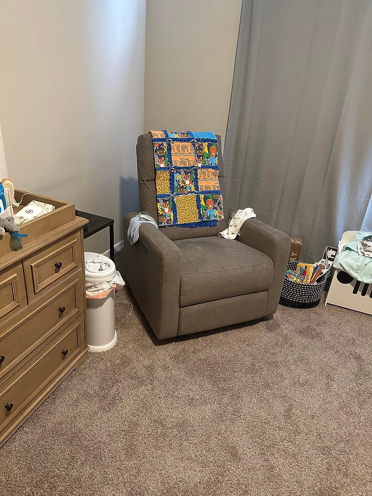 Nurture& The Glider Plus - Premium Nursery Power Recliner | Swivel Chair with Adjustable Head Support | Adjustable Lumbar Support Built in USB The Ultimate Comfort for Nursing, Relaxing (Boucle Creme) customer photo 1