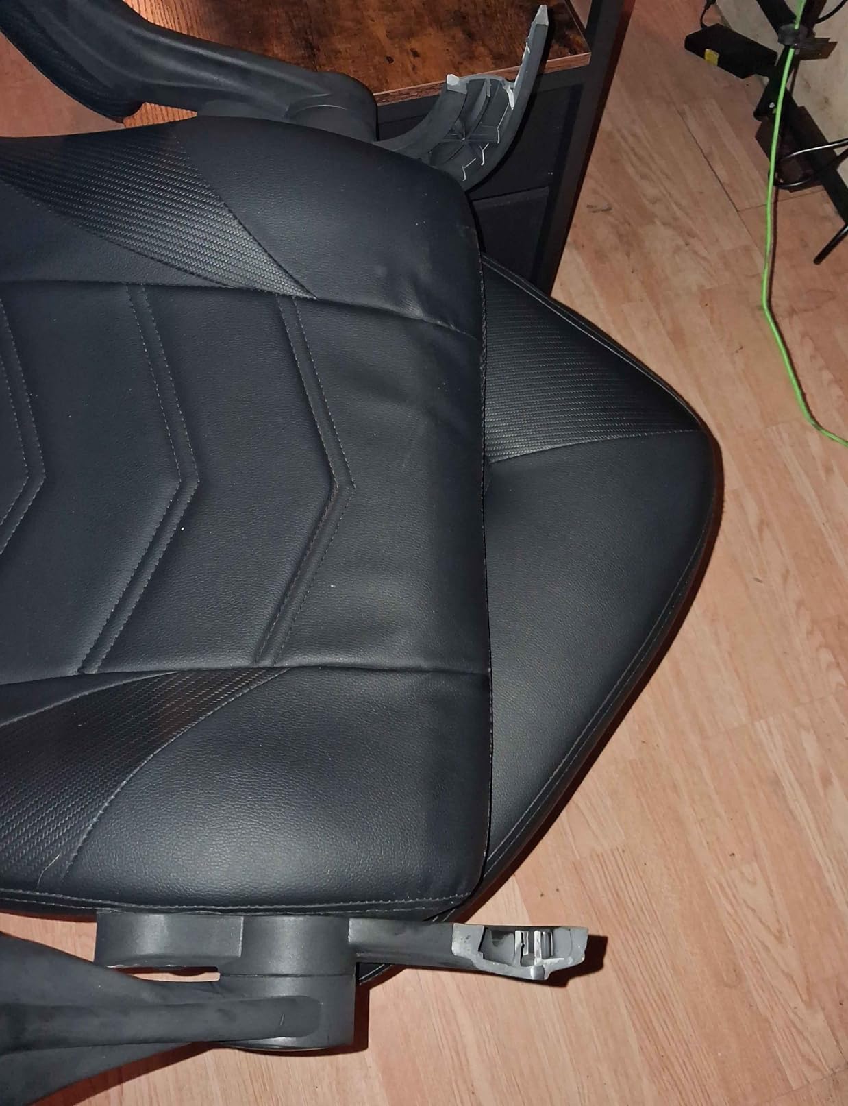 N-GEN Gaming Gaming Chair, Lumbar, PU Leather, Flip-Up Arms, Jet Black, Ergonomic High-Back Design, Adjustable Height with 360 Swivel Wheels, Comfortable Computer Desk Seating for Office and Home customer photo 2