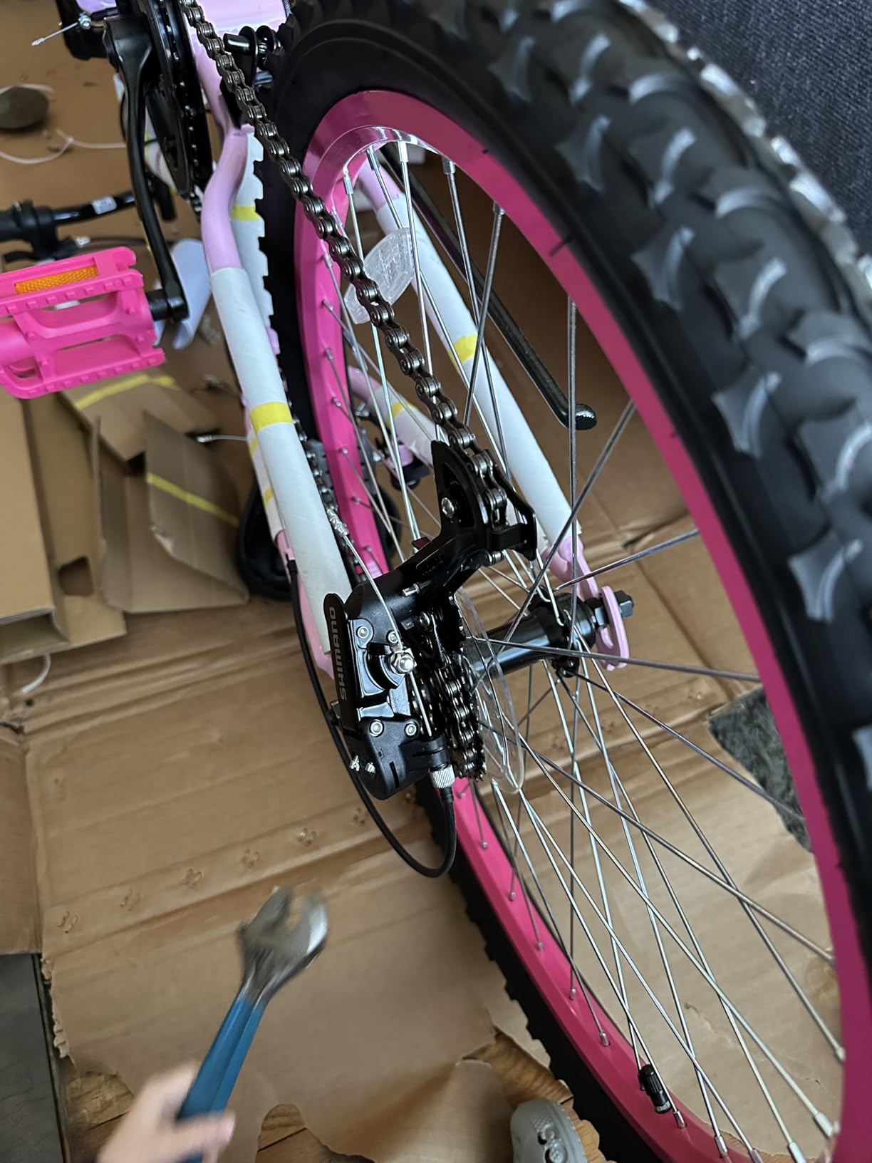 WEIZE 20 24 Inch Kid Mountain Bike, Kid Bike for Girls Kid Bicycle with Front Suspension Fork, Adjustable Seat Height, High-Carbon Steel Frame, Ideal for Girl Adventurers, Multiple Color customer photo 2