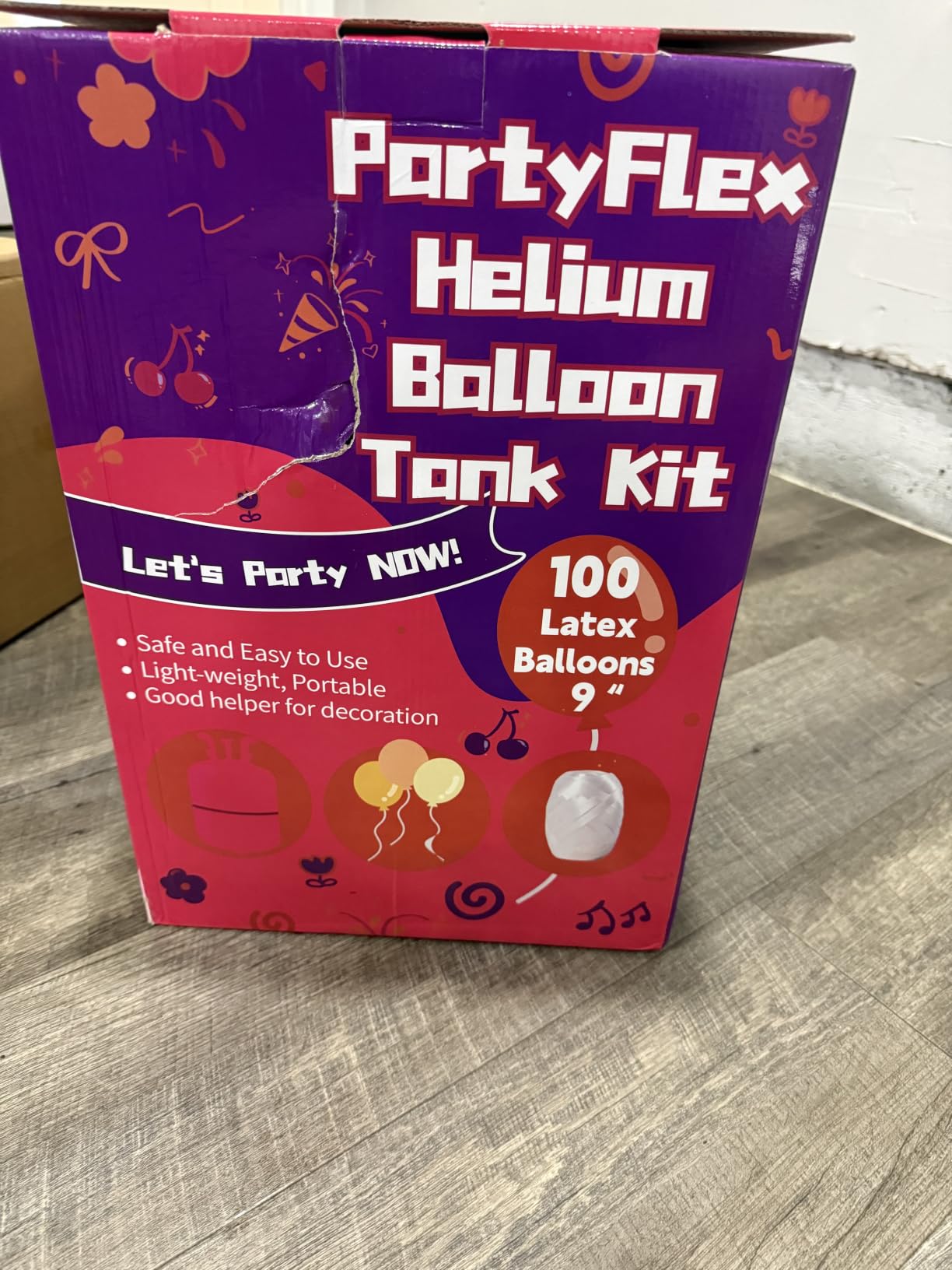 Helium Tank for Balloons - 22L Disposable Helium Balloon Tank Kit Fills Up to 100 Balloons - Includes 50 Balloons & Ribbon - Portable Helium Tank for Birthday, Wedding & Party Decorations customer photo 1