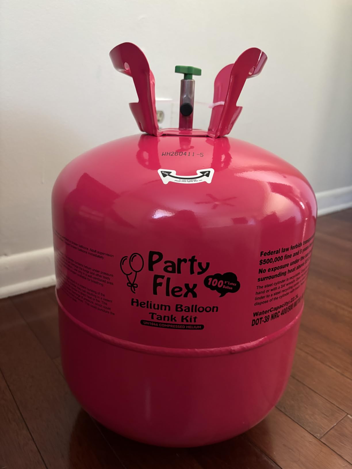 Helium Tank for Balloons - 22L Disposable Helium Balloon Tank Kit Fills Up to 100 Balloons - Includes 50 Balloons & Ribbon - Portable Helium Tank for Birthday, Wedding & Party Decorations customer photo 2