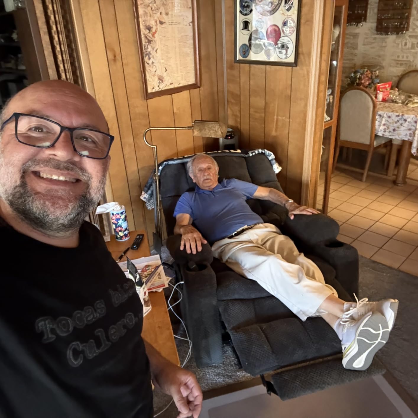 Tami Tami Dual Motor Power Lift Chair Recliner for Elderly with Massage and Heat, Infinite Position Electric Lift Recliner with Adjustable Headrest, USB (T6015 - Plush Fabric, Dark Gray, Medium) customer photo 1