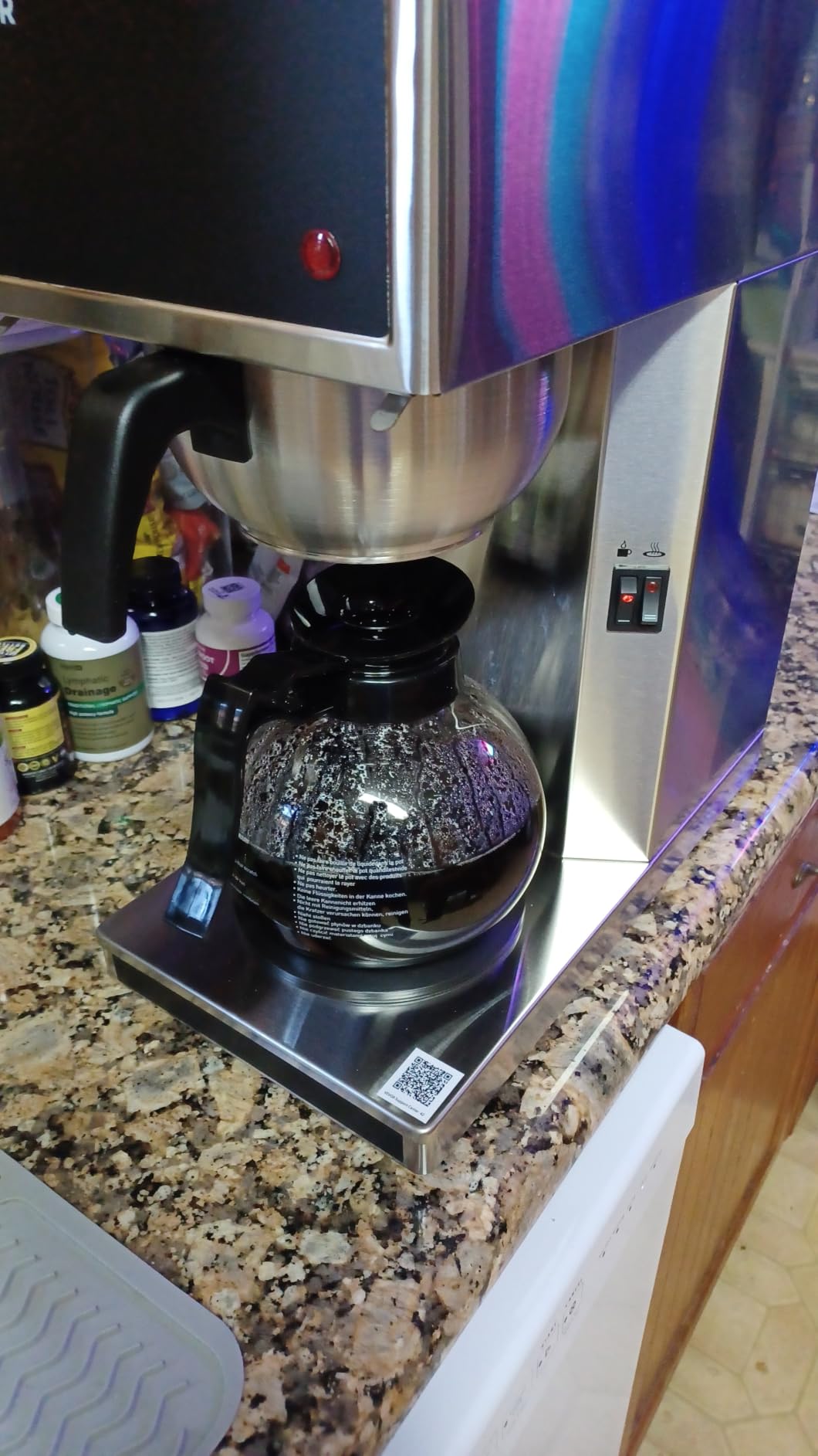 VEVOR Commercial Drip Coffee Maker 12 Cups Coffee Machine Drip Style | High Efficiency for Restaurant Office Home, Stainless Steel Coffee Brewer, with 2 Glass Carafes and 2 Decanter Warmer Plates customer photo 1
