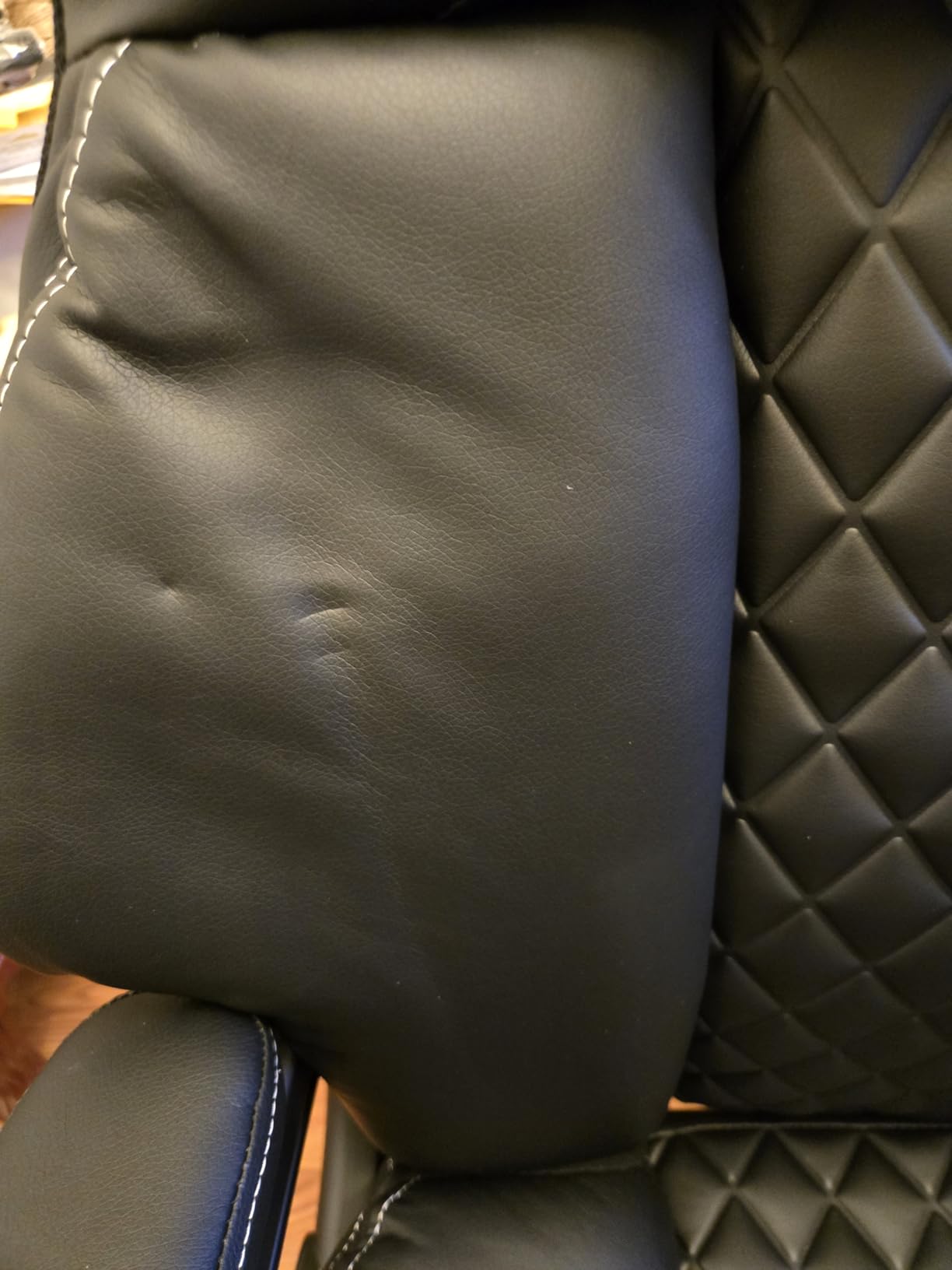 650lbs Large Big and Tall Office Chair for Heavy People with Adjustment Lumbar Support, Comfy Padded Heavy Duty Leather Executive Office Chair with Quiet Rubber for Adults 8 Hours Daliy Work customer photo 2
