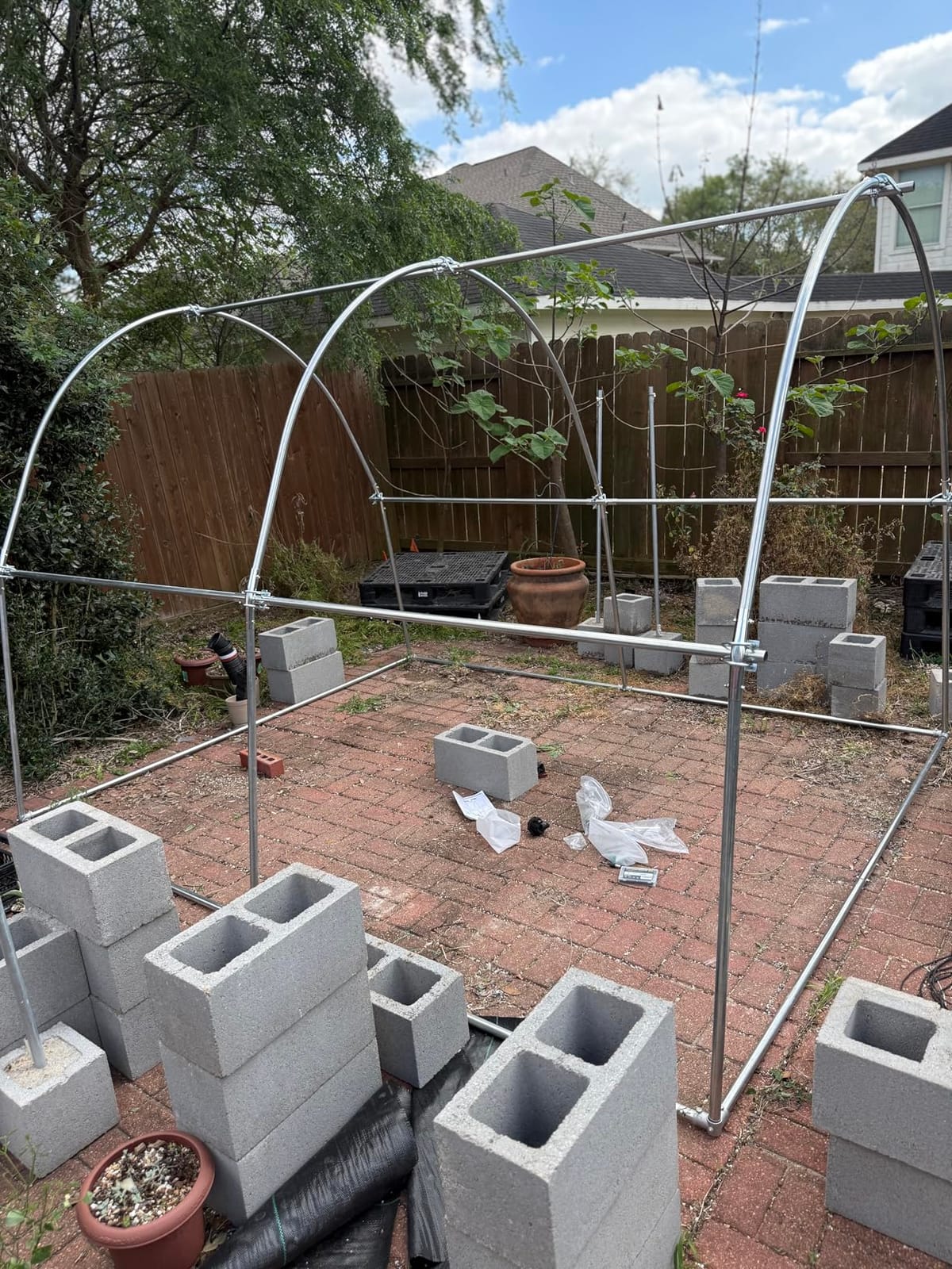 9.8x7.9x6.5 FT Greenhouses for Outdoors, Green Houses for Outside with Plastic Film, Walk-in Greenhouse with Heavy-Huty Galvanized Steel Tube (Load Capacity: 440 LB) for Garden Plant Winter customer photo 2