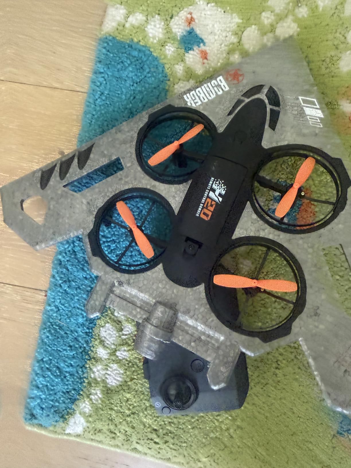 3-in-1 RC Drone for Land Sea Air, H20 Remote Control Bomber RC Airplane with Cool Lights, 360° Flip, 3 Driving Mode and Collision Protection, Foam RC Drone Toy Gift for Boy Girl, Silver customer photo 1