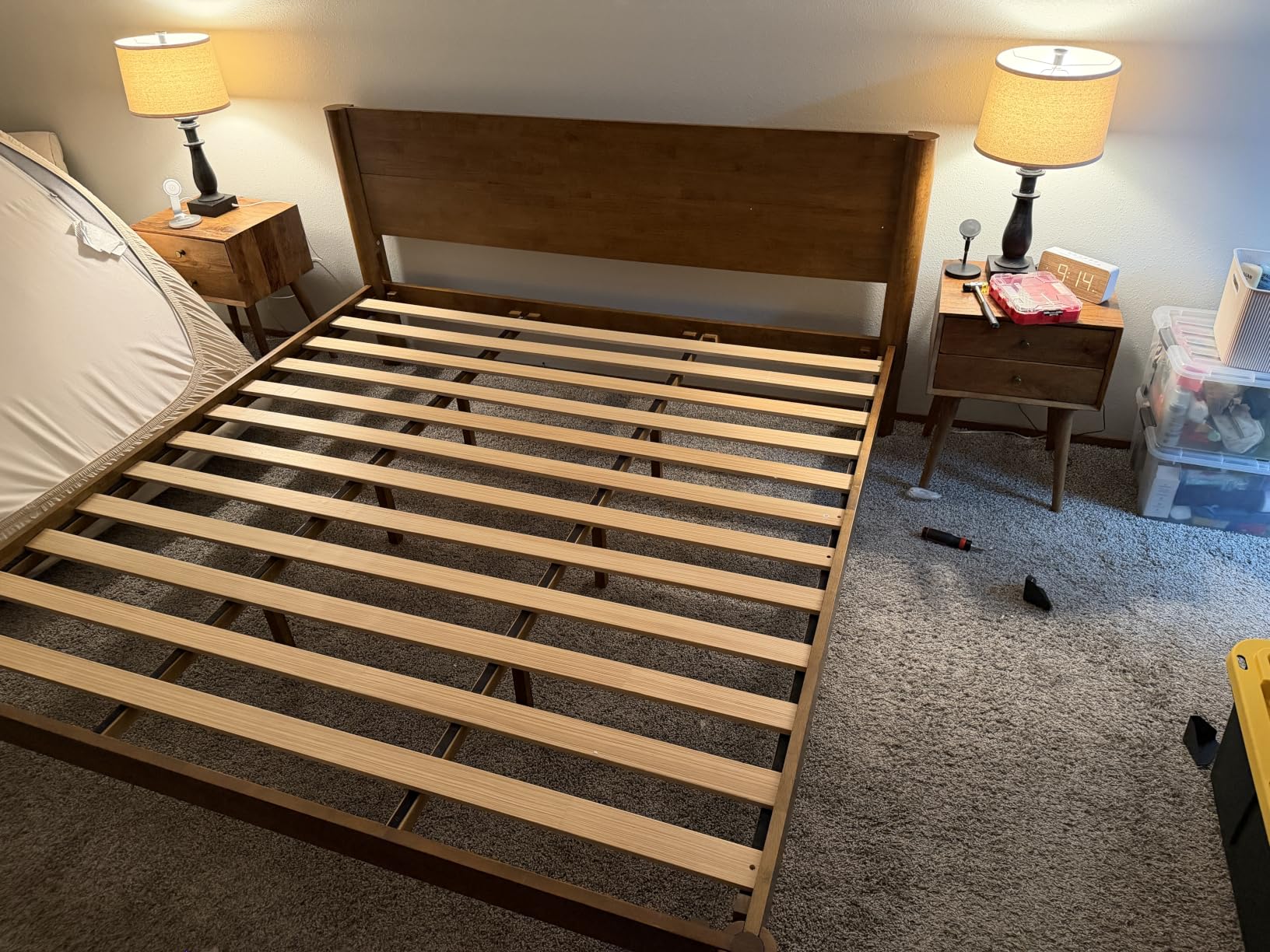 FLEXISPOT Hako G2 Japanese Joinery Bed Frame Queen, No-Tool Assembly | Solid Rubberwood Queen Bed with Storage Headboard, IAS&SGS Certified, Japandi Minimalist, 1500lb Capacity, 10-Year Warranty customer photo 1