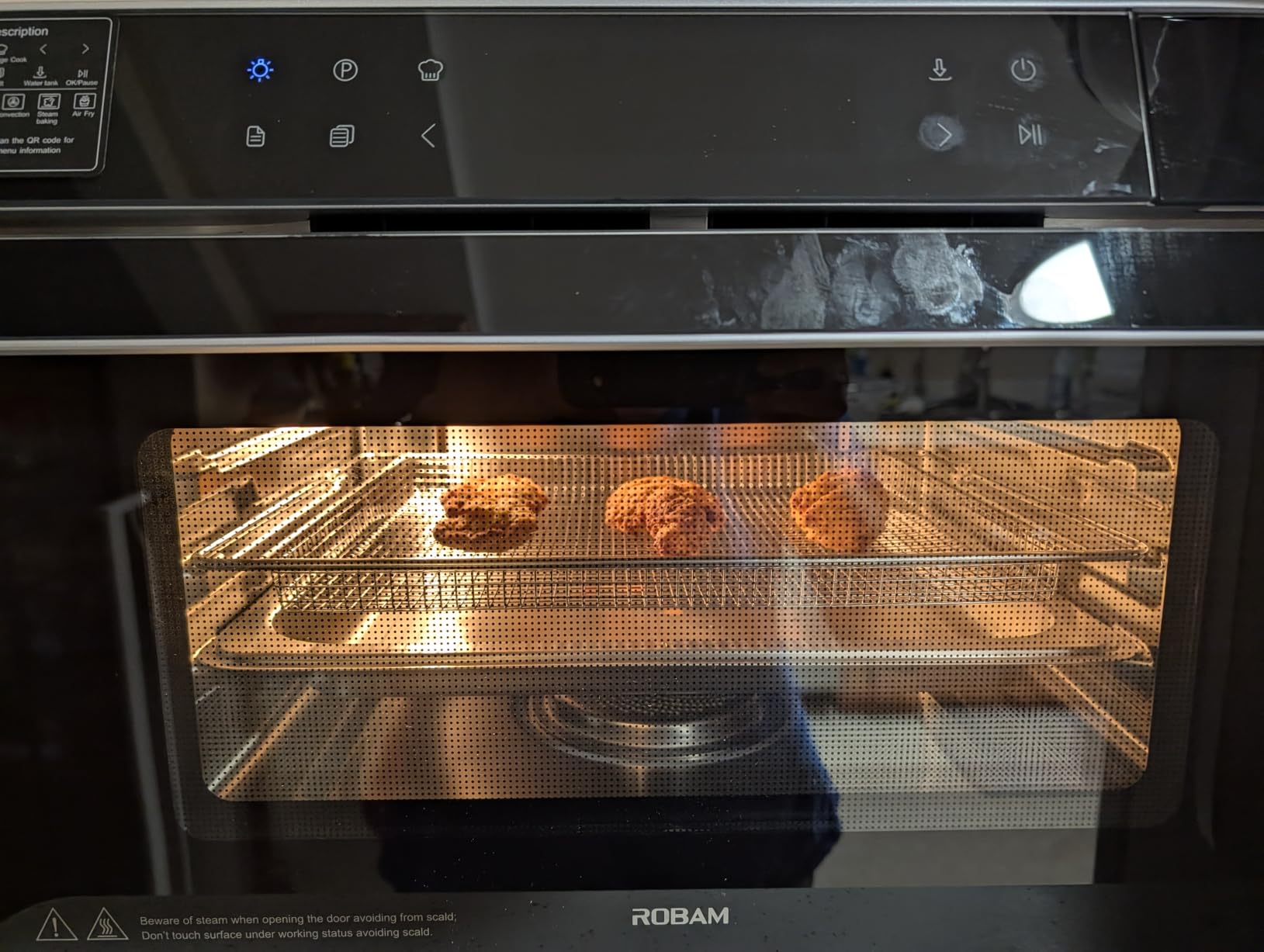 ROBAM Toaster Air Fryer Combi Oven, Countertop Steam Oven 14-in-1 with Convection Steam Roast & Bake, Multi-Stage Cooking, Self-Clean, 7 Modes, 30 Built-In Recipes, for Kitchen Pizza Baking (White) customer photo 2