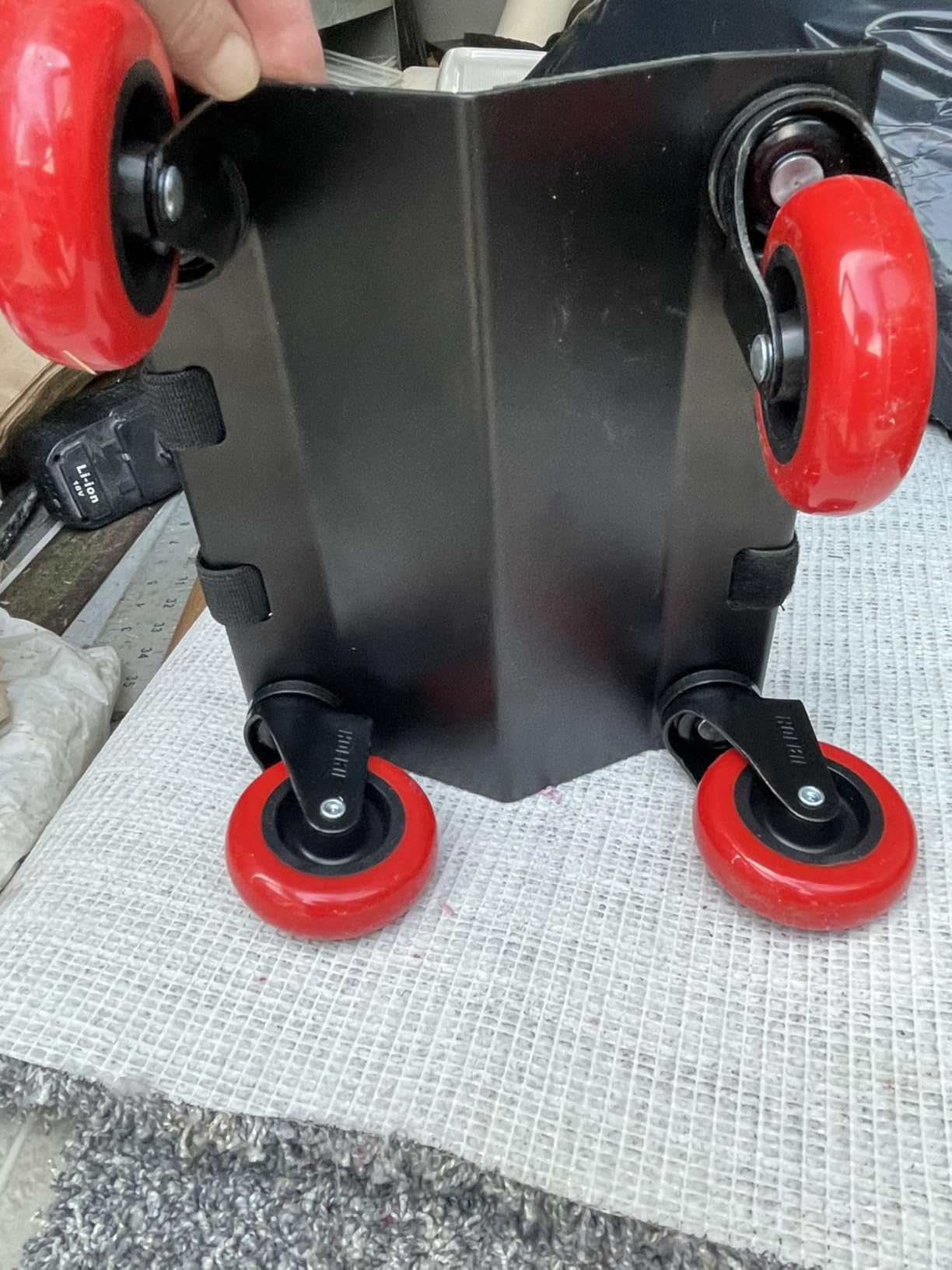 Snowmobile Dolly Heavy Duty with 3 Inch Caster Wheels V-Slide Steel Dollies | Supporting 1660 LBS | Sled Dollies Set of 3 | with Full Rubber Pad Protecting Ski | 2 Pairs of Straps Attaching on Skis customer photo 2