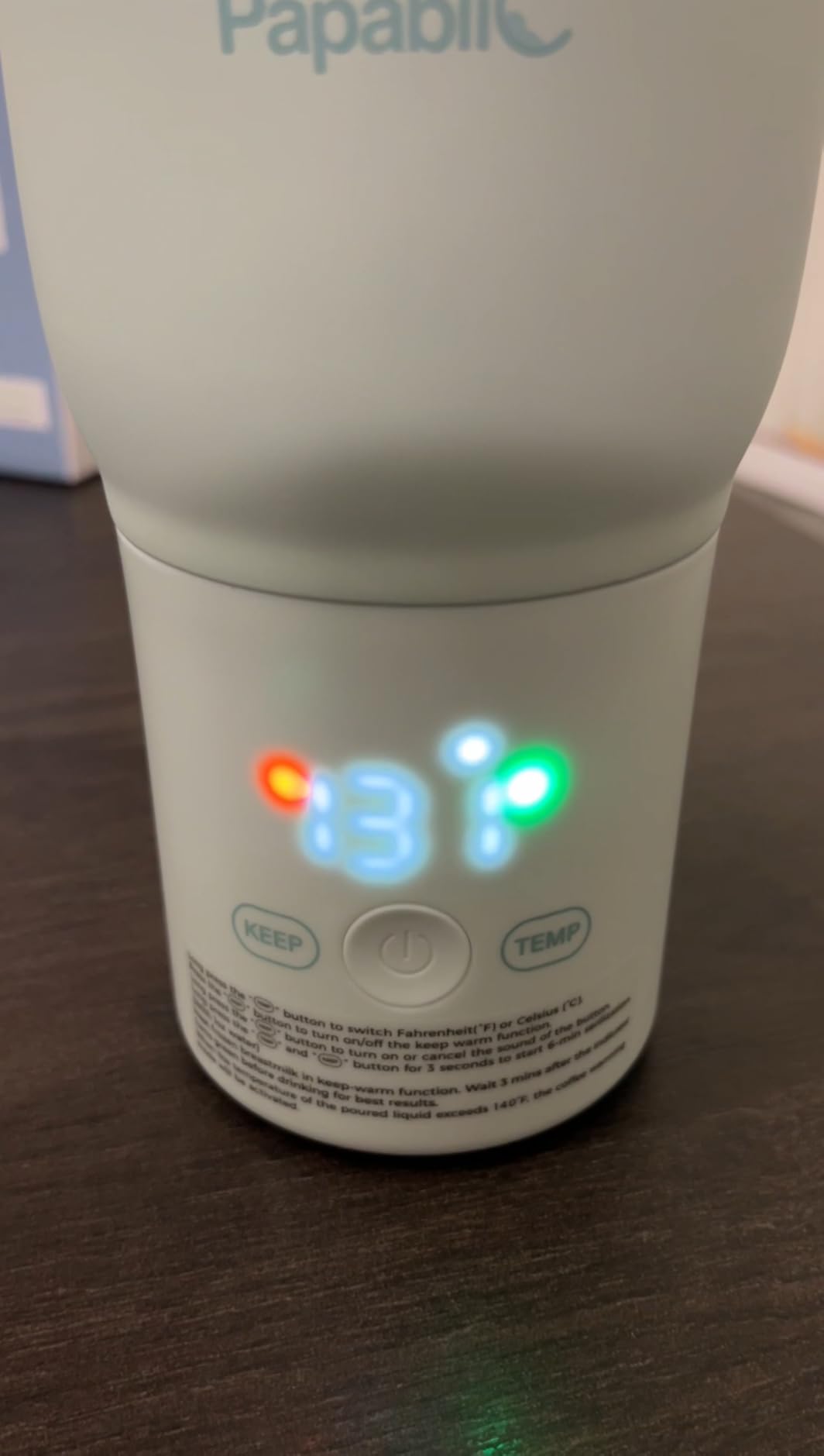 Papablic 2X Faster Portable Baby Bottle Warmer Pro for Travel | Baby-Safe Food-Grade, Built-In Sterilizer, 5 Temperature Settings, Portable, Long-Lasting Battery, Rechargeable, BPA-Free customer photo 2