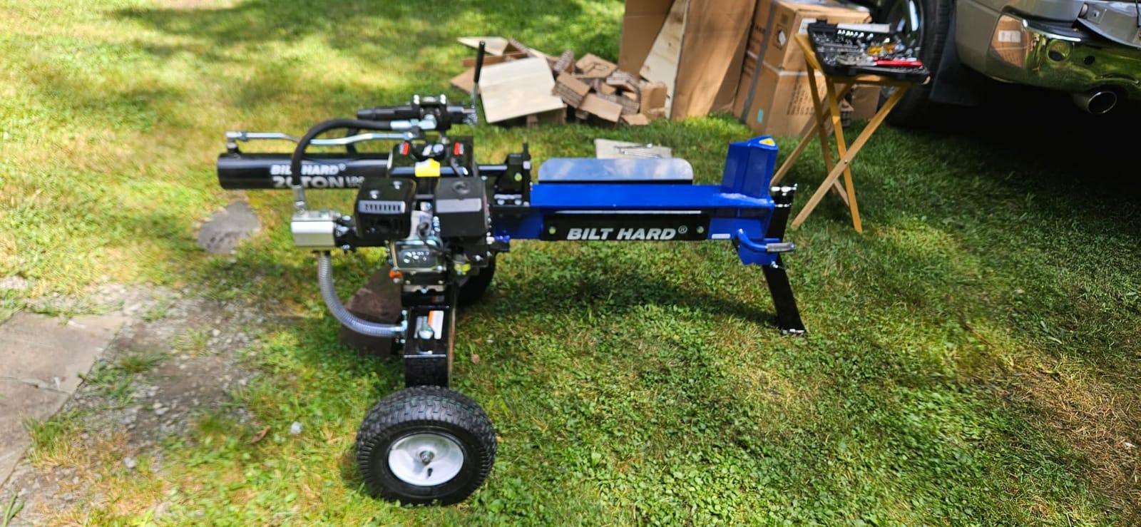BILT HARD 27-Ton Towable Gas Powered Log Splitter, Horizontal & Vertical Wood Splitter Gas Powered customer photo 2