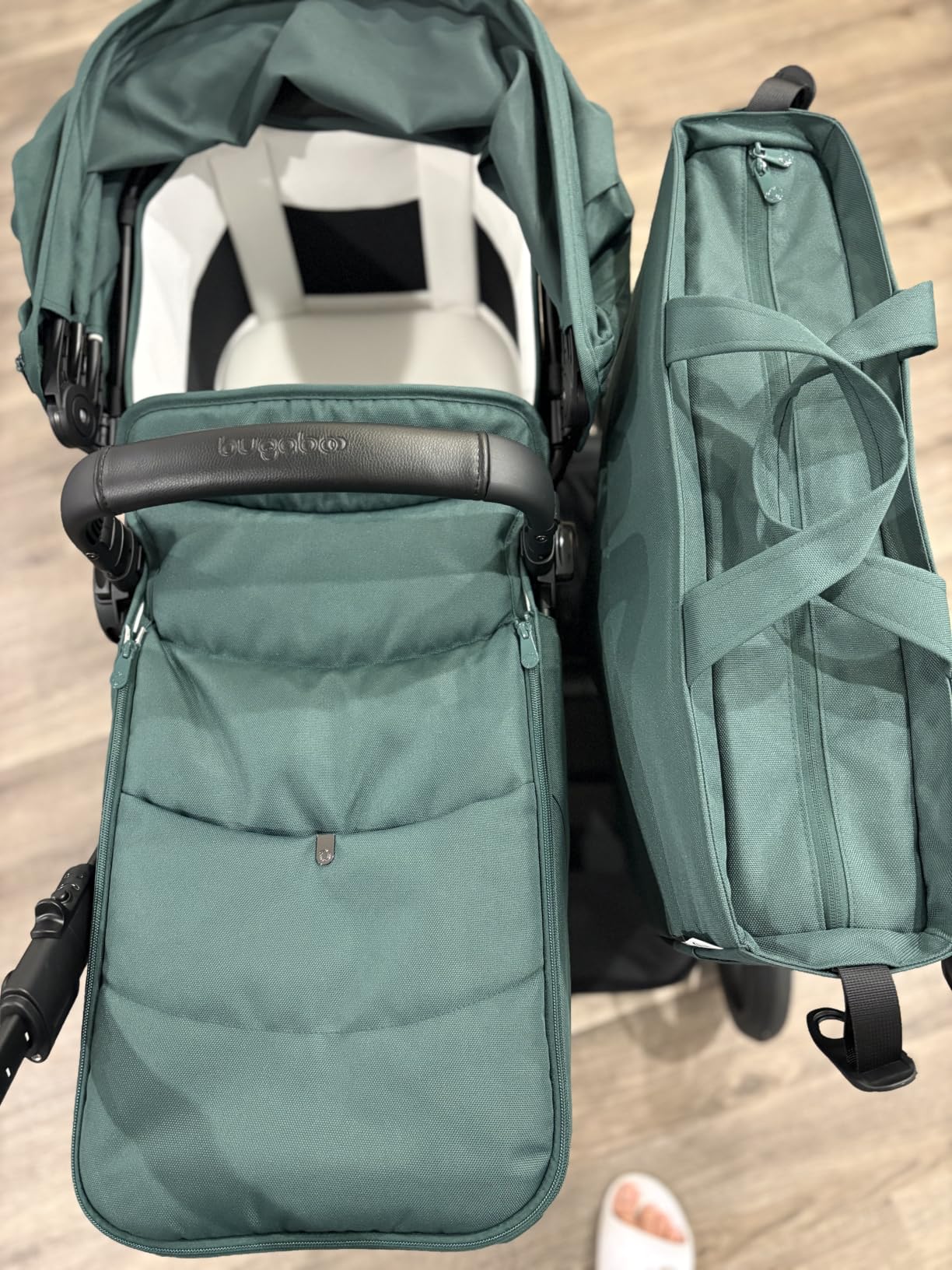 Bugaboo Donkey 6 Single-to-Double Convertible Stroller | Side-by-side design, newborn and toddler use, XL storage basket, one-hand steering, Desert Taupe Melange customer photo 2