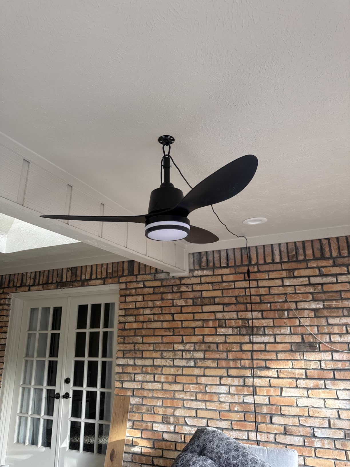 Amico 42-Inch Outdoor Ceiling Fan with Lights, IP65 Waterproof Gazebo Fan, Plug-in, 6 Speeds, Remote customer photo 1