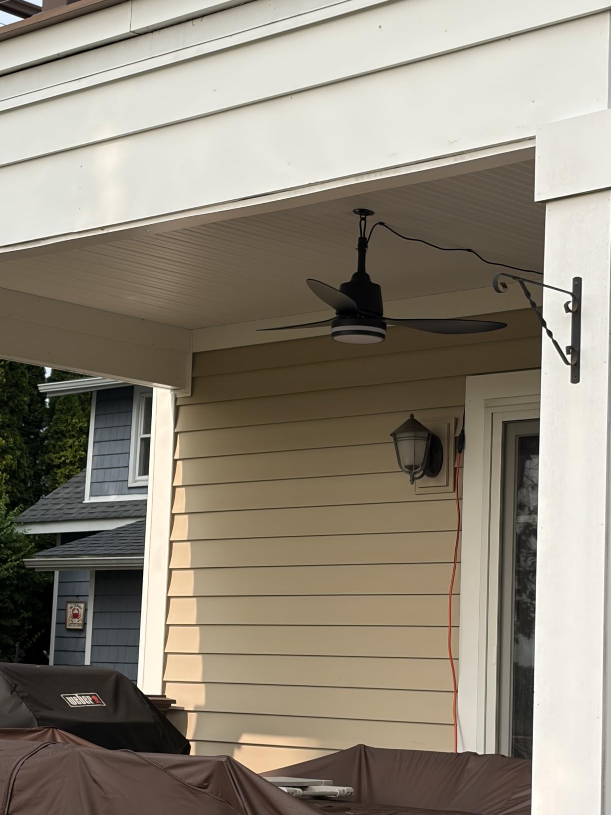Amico 42-Inch Outdoor Ceiling Fan with Lights, IP65 Waterproof Gazebo Fan, Plug-in, 6 Speeds, Remote customer photo 2