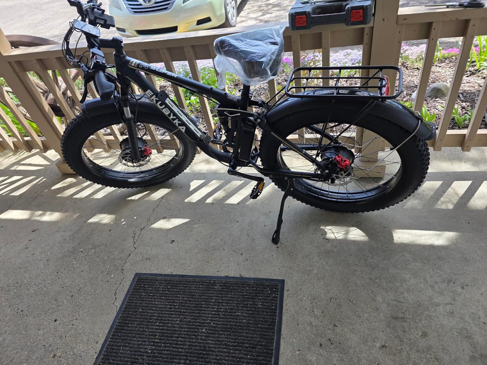 9000W Dual Motor Electric Bike for Adults, 48MPH Fast Full Suspension Ebike, 52V 36Ah Removable Battery for 120 Miles Range, 26 Inch Fat Tire Dual Shock All-Terrain E-Bike, 400lbs Capacity customer photo 2