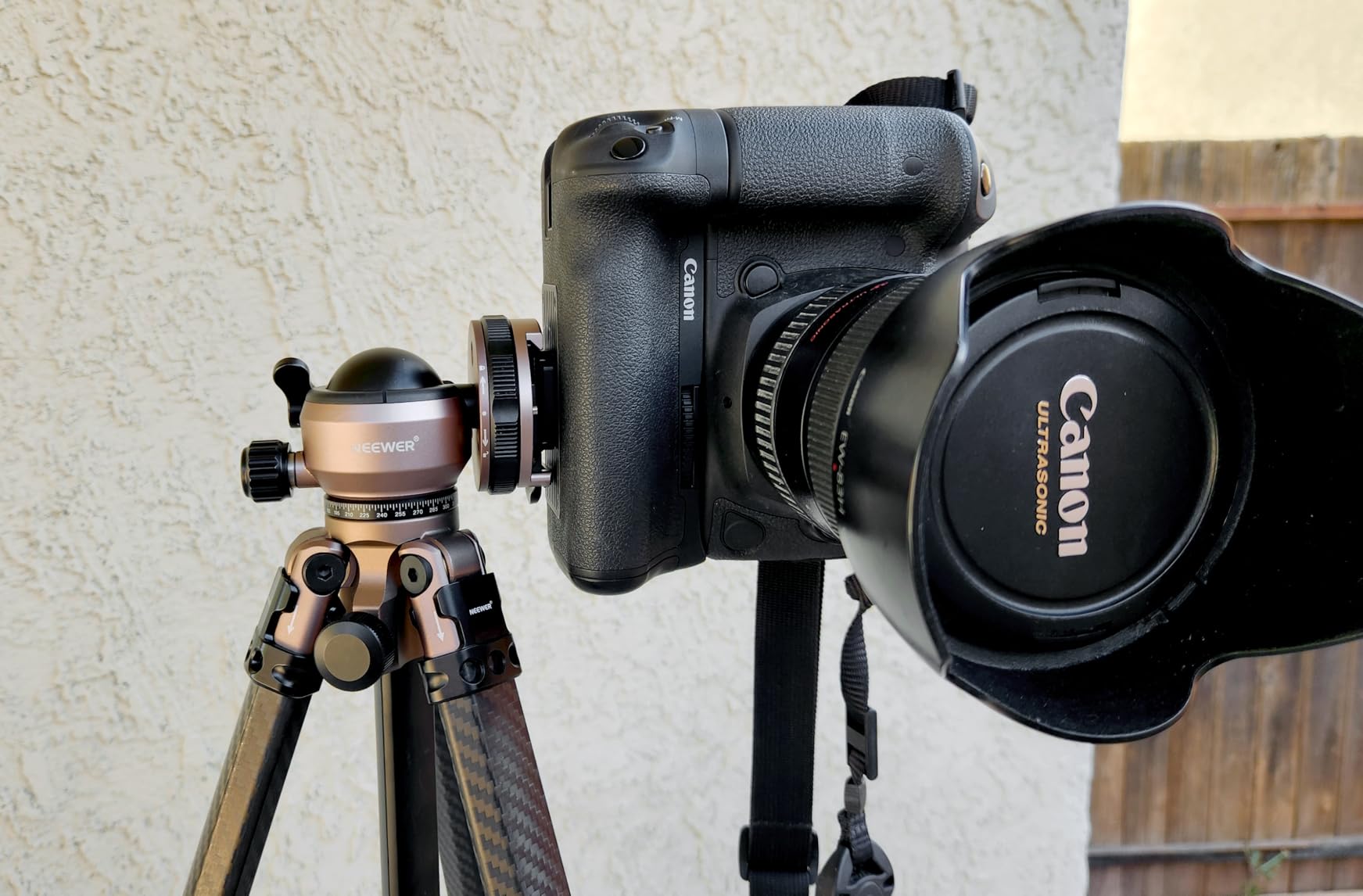 NEEWER LITETRIP Carbon Fiber Travel Tripod with Pan Tilt Low Profile Ball Head, 62.4