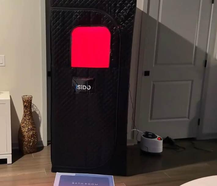 ISIDO Infrared Steam Sauna with Red & Blue Light Therapy customer photo 2