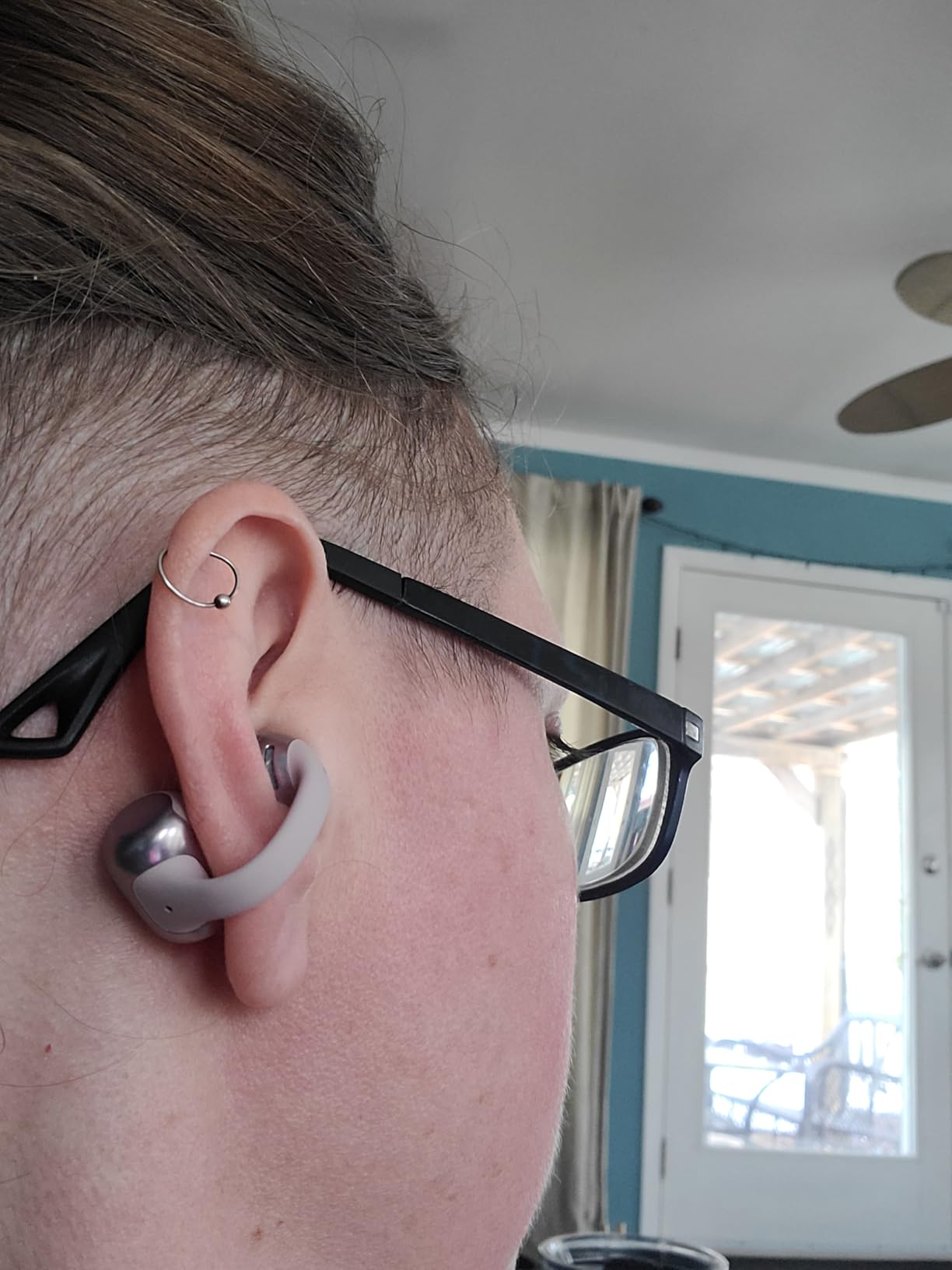 SHOKZ OpenDots ONE Open-Ear Clip-On Bluetooth Earbuds, Red, Dolby Audio customer photo 1