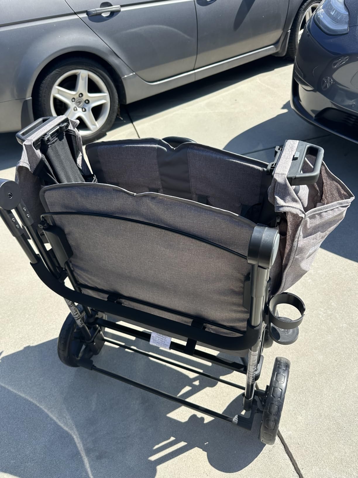 Radio Flyer Pathfinder 4-Seat Stroller Wagon, for Kids 6+ Months, UV Canopy | Compact Fold, Never Fall Pull Handle, Seats Convert to Flatbed, Snack Tray & Storage, Cup Holders customer photo 2