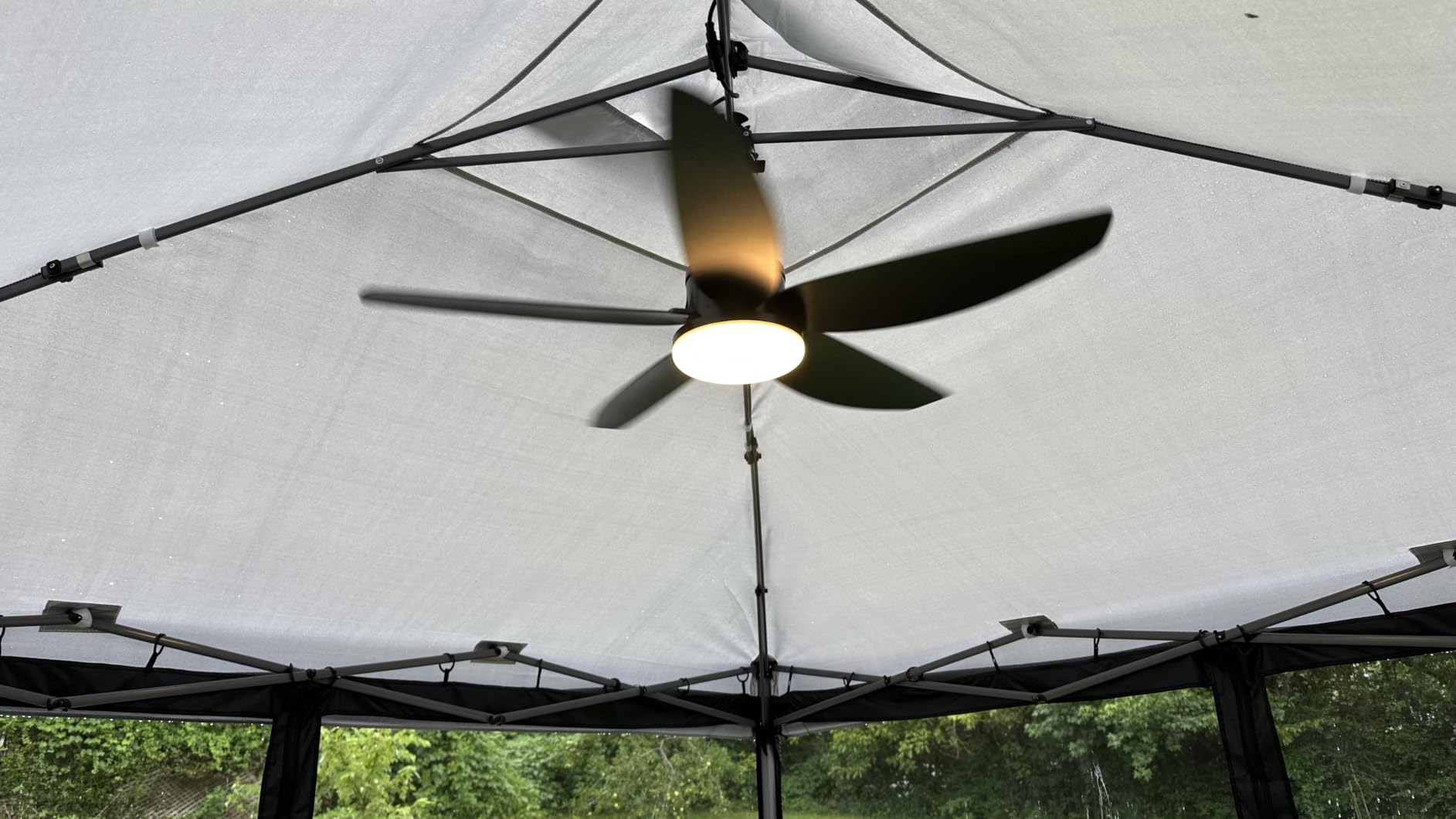 42-Inch Plug in Outdoor Ceiling Fan with Lights for Gazebo, IP65 Waterproof, 3CCT Dimmable, Remote/App Control customer photo 1