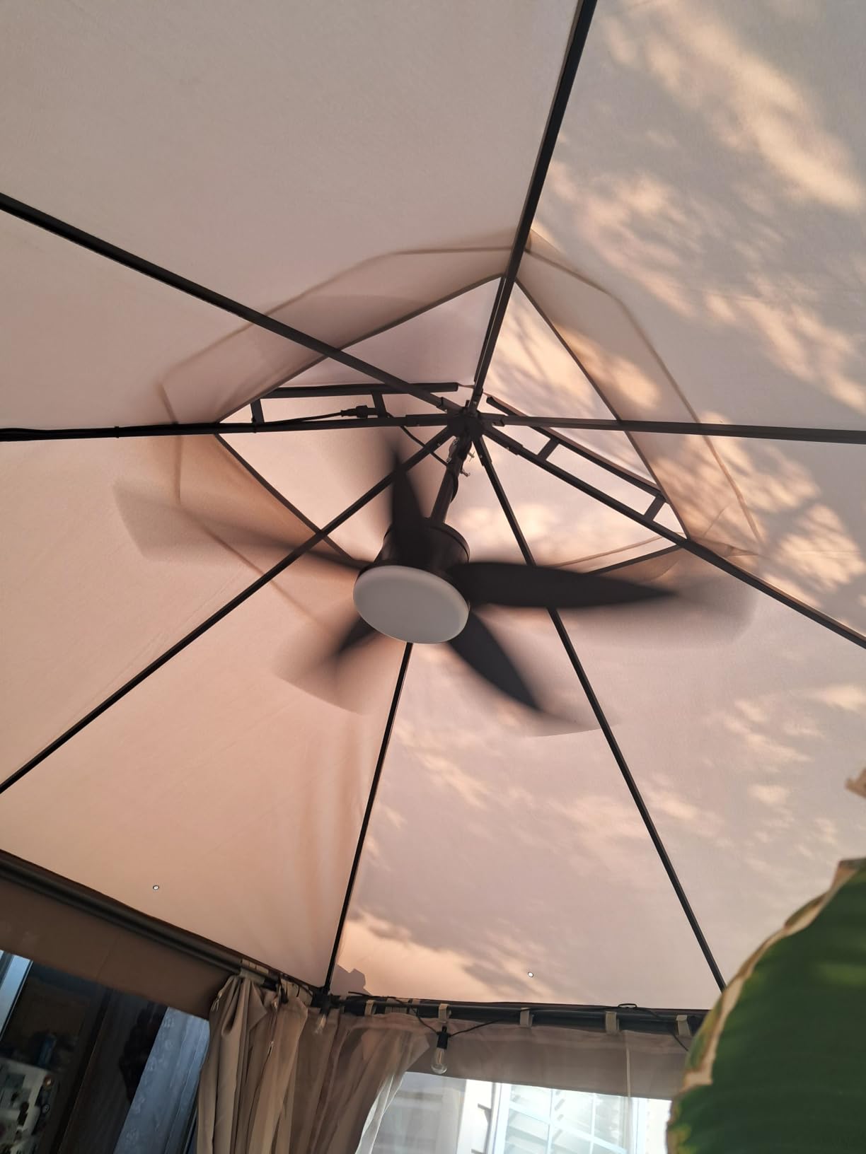 42-Inch Plug in Outdoor Ceiling Fan with Lights for Gazebo, IP65 Waterproof, 3CCT Dimmable, Remote/App Control customer photo 2