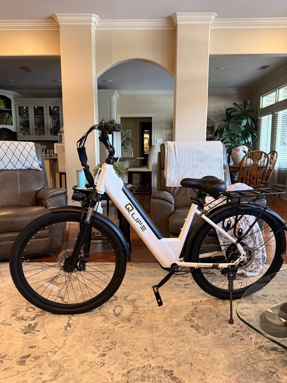Qlife Cityone 2.0 Electric Bike for Adults, Up to 65Miles Range, 1200W Peak Motor 26