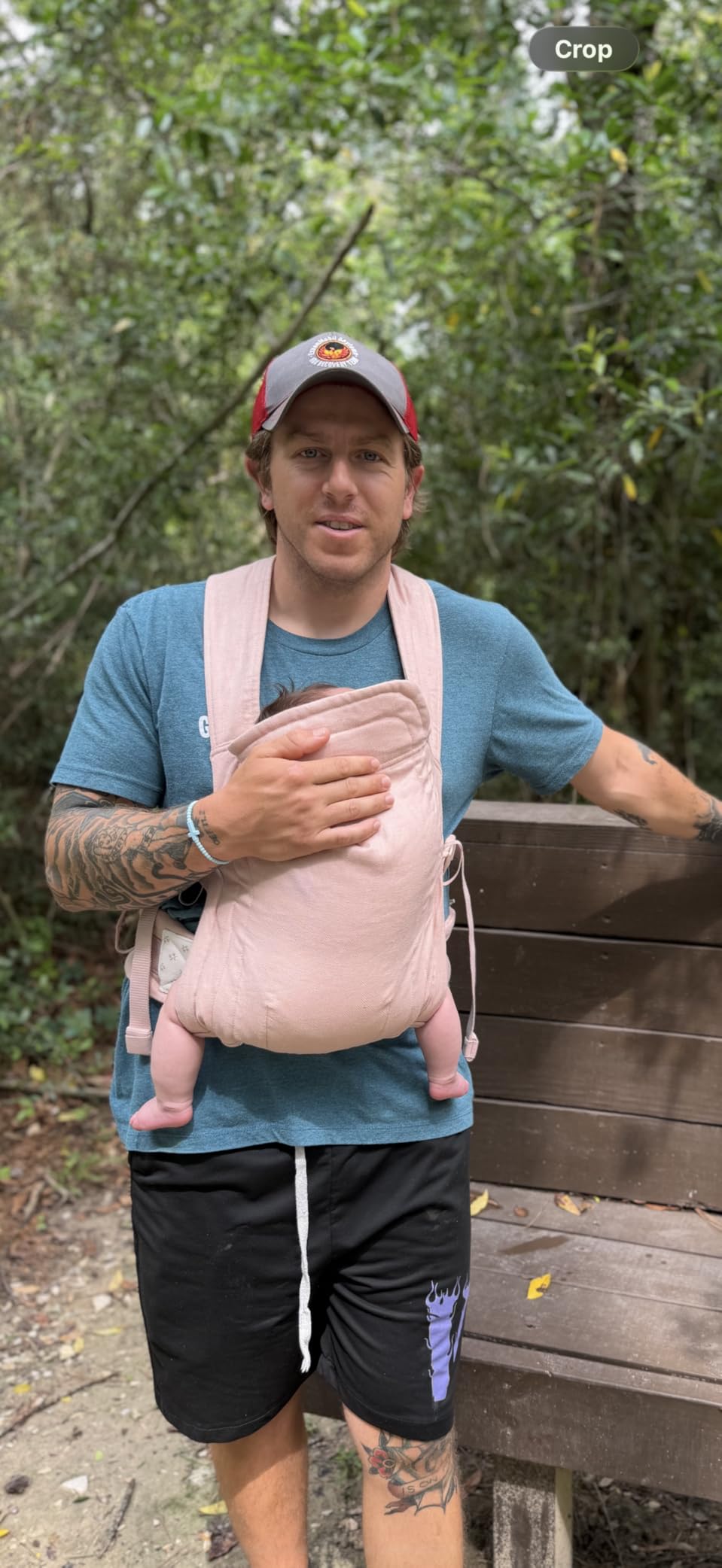 Solly Baby Soft Buckle Carrier, Buttery Soft Baby Carrier Infant to Toddler 10-45 Lbs., Ergonomic Design, Lightweight & Breathable Linen, Front & Back Carry, Baby Carrying Essential, Blush Floret customer photo 2