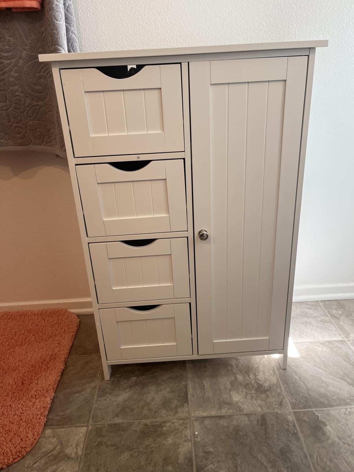 VASAGLE Floor Storage Cabinet, 2 Adjustable Shelves, 4 Doors,42.7
