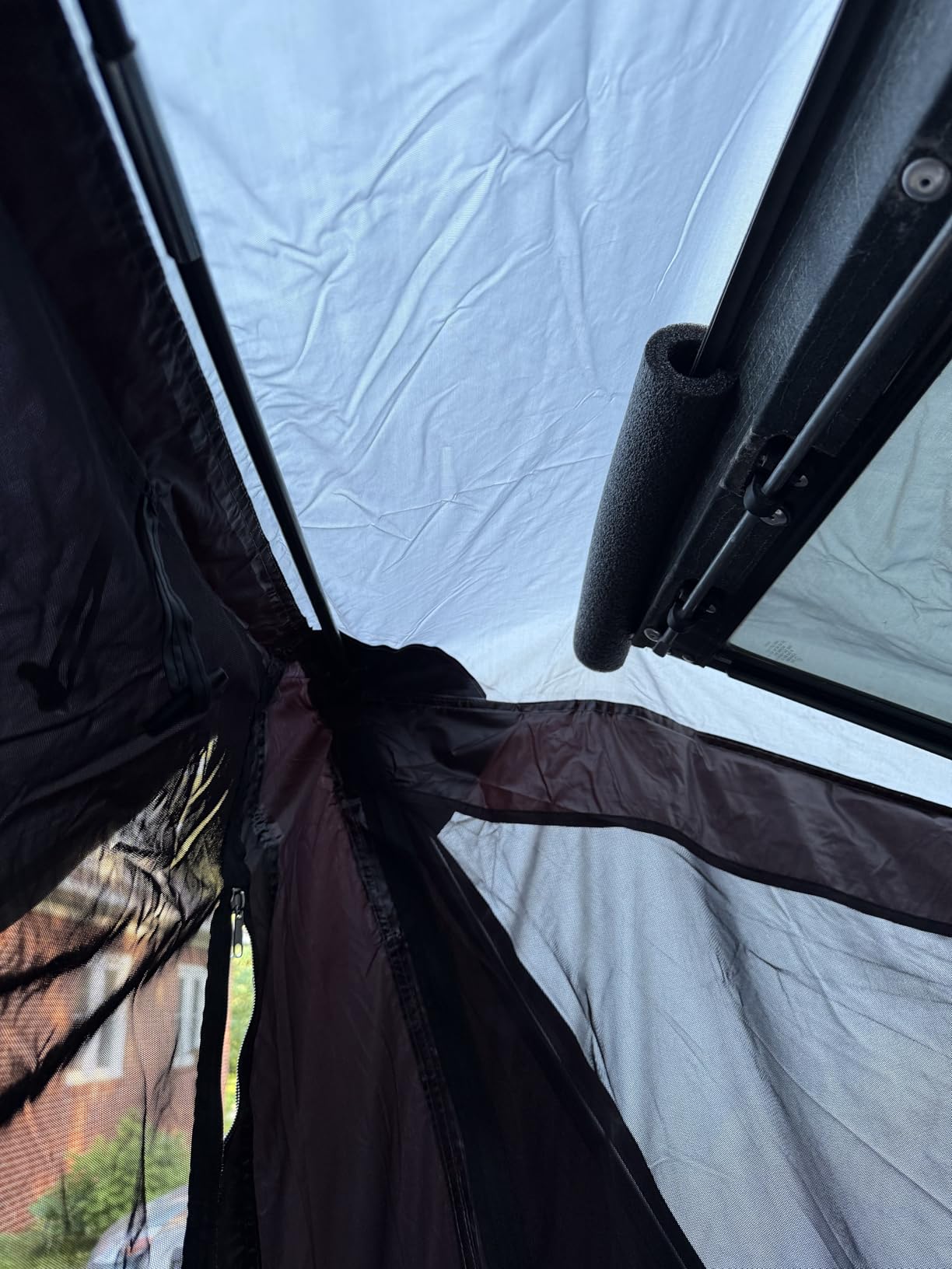 JOYTUTUS Truck Tent with Awning, Truck Bed Tailgate Tent Pickup Camping Tent Canopy (Only Fits Mid-Size Truck with Soft Hard Topper or Camper Shell) customer photo 2