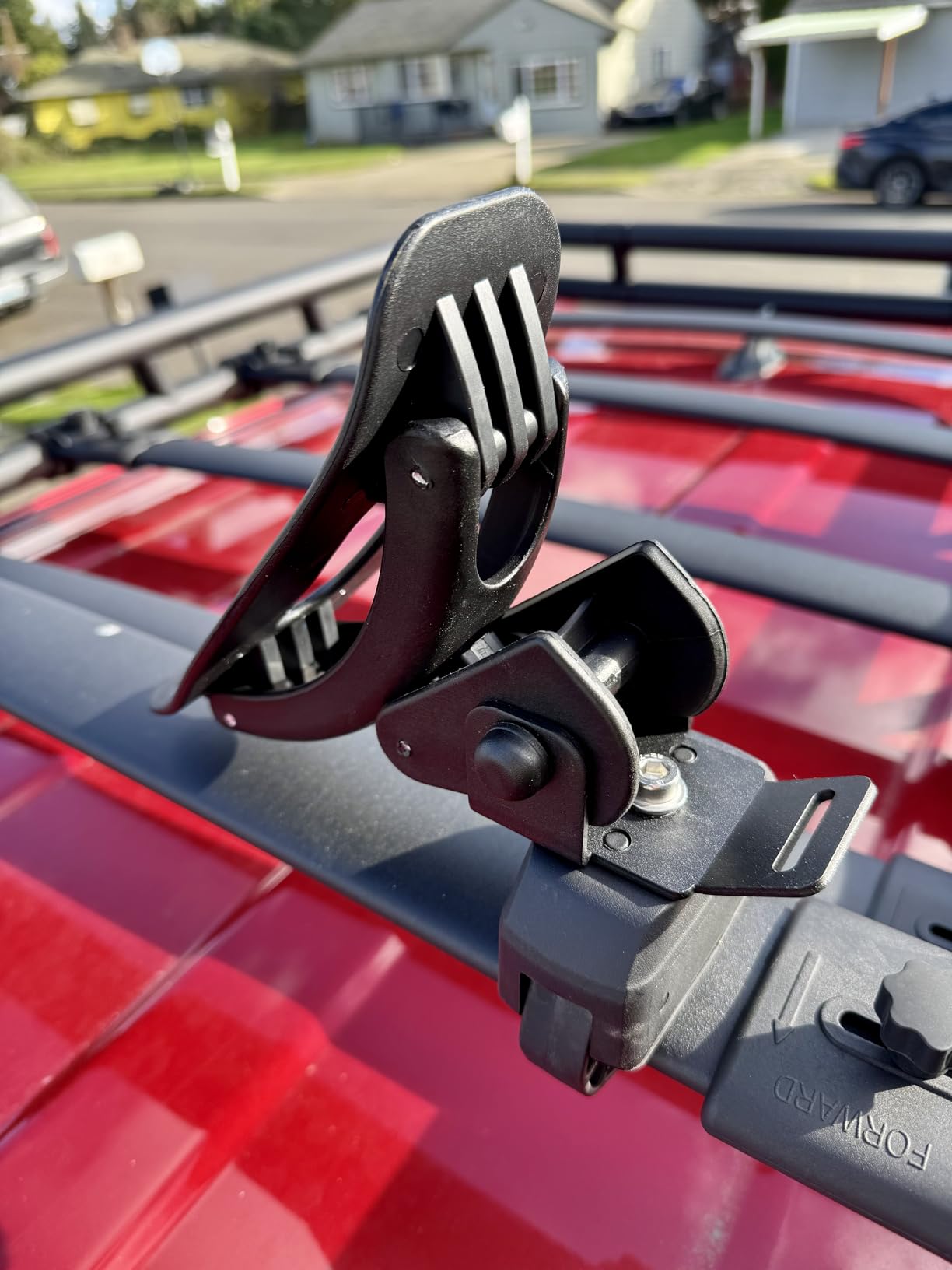 JOYTUTUS Kayak Roof Rack Saddles, Crab Roof Mounting Kit Fits Most Car SUV Truck Cross Bars, Carrier Kayak Paddle Board Surfboard with Tie Down Straps Ratchet Strap, 150LBS Load Capacity 2 Pairs customer photo 2